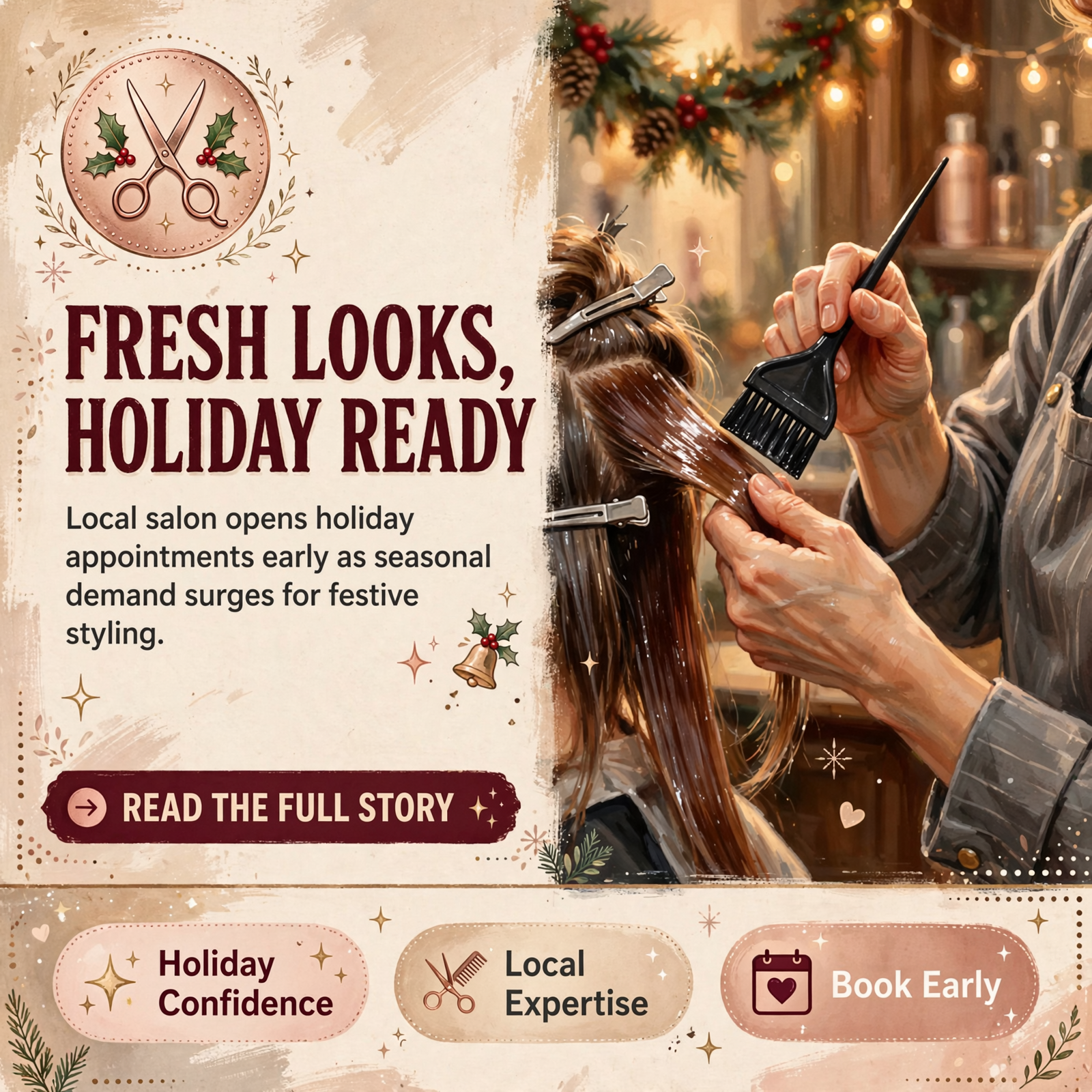 Featured image for "✨ Holiday Hair Appointments Now Open at Chic.Hair.By.Launac in Dayton"