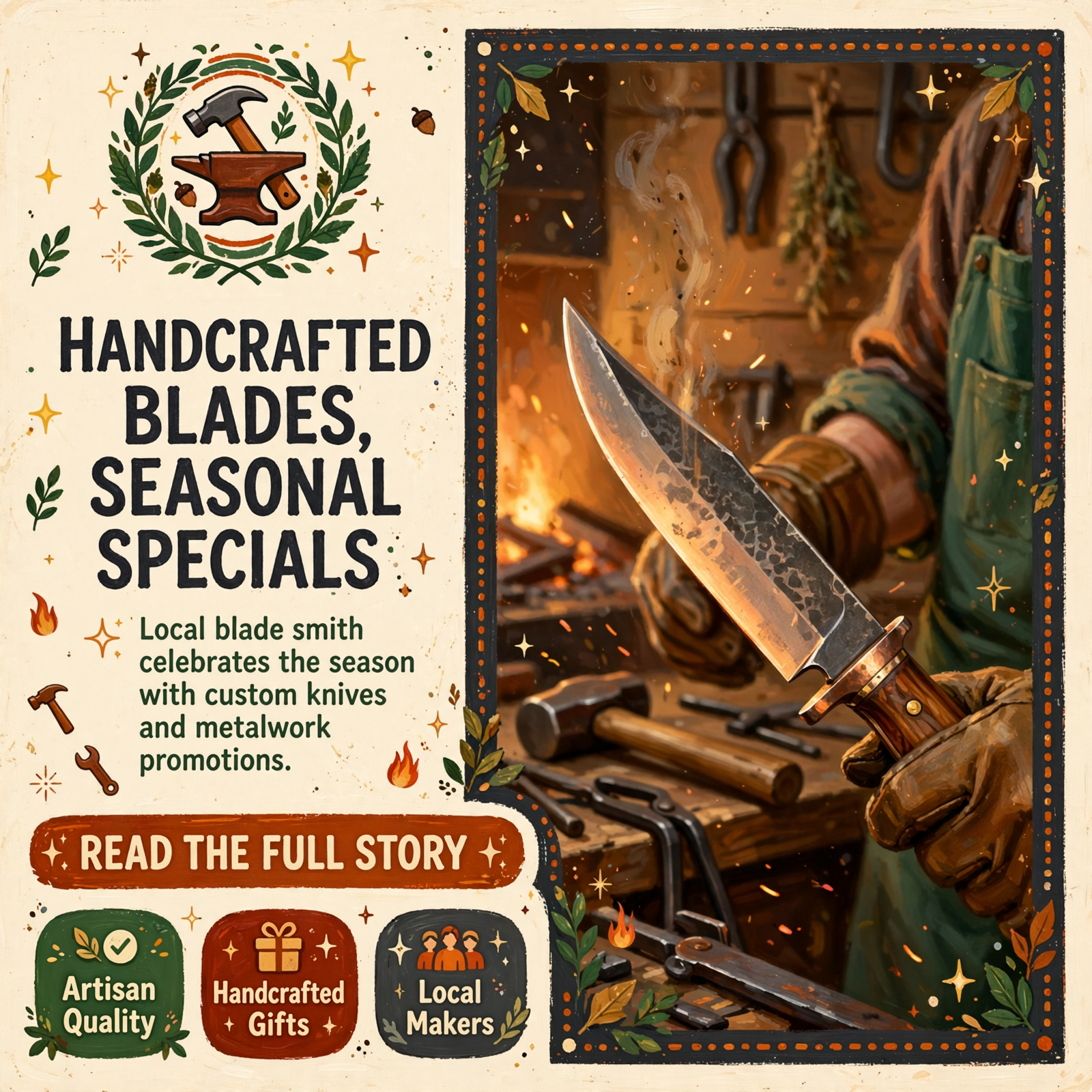 🔪 Handcrafted Knives and Custom Metalwork – K4 Krafts Marks the Season with Halloween Special — Featured Image Featured image for "🔪 Handcrafted Knives and Custom Metalwork - K4 Krafts Marks the Season with Halloween Special"
