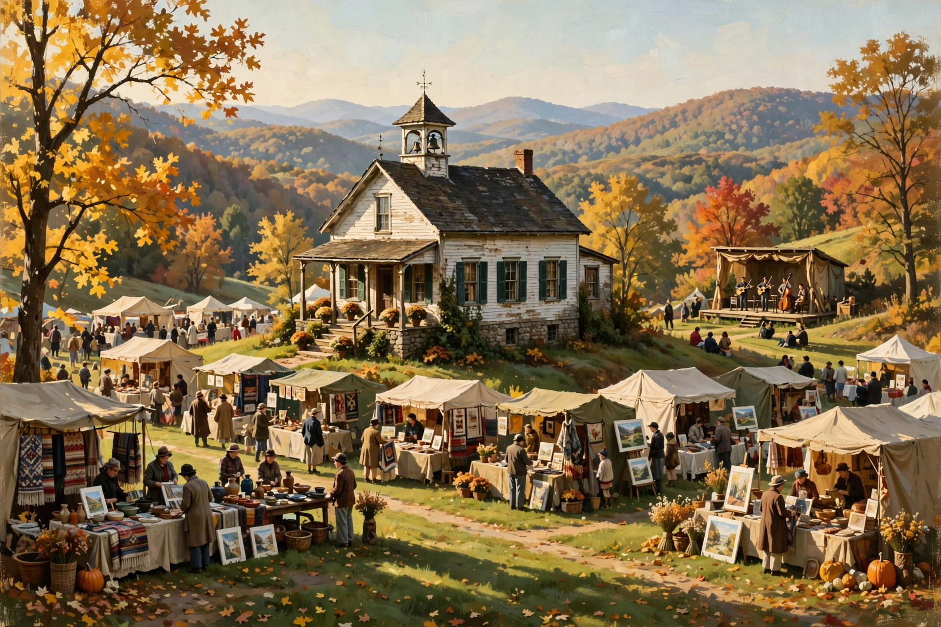 Illustration for 🎨 Mentone Turns Its Old Schoolhouse Into a Mountaintop Art Party