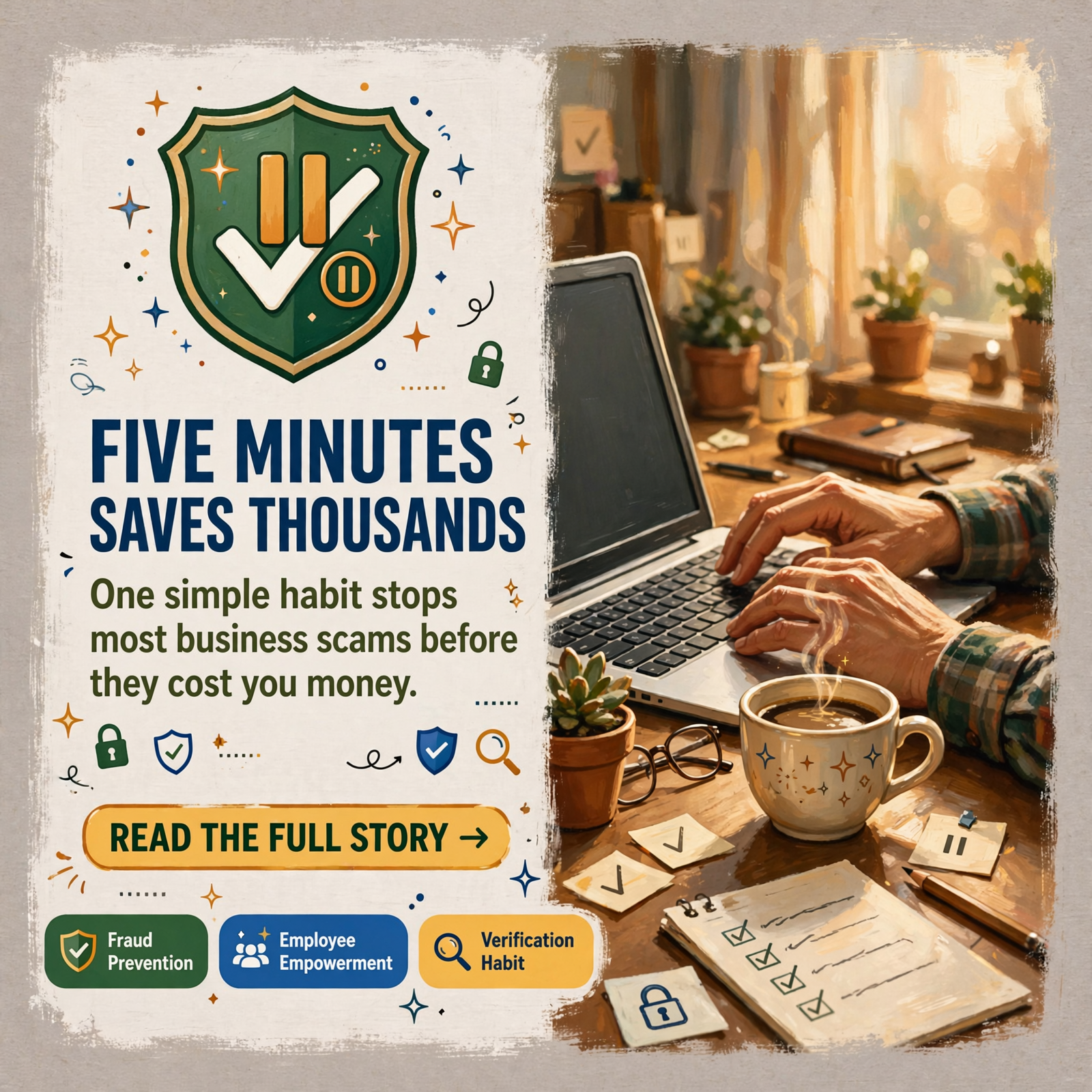 Featured image for "The Five-Minute Scam Check Every Small Business Should Know"