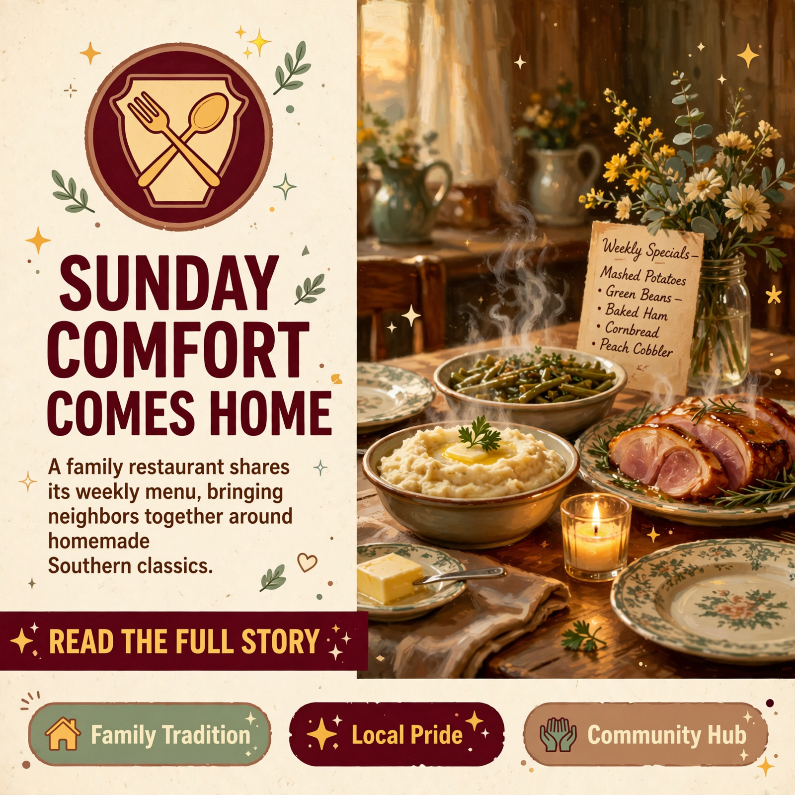 Featured image for "🍽️ Foutch Restaurant Shares Sunday Menu in McMinnville"