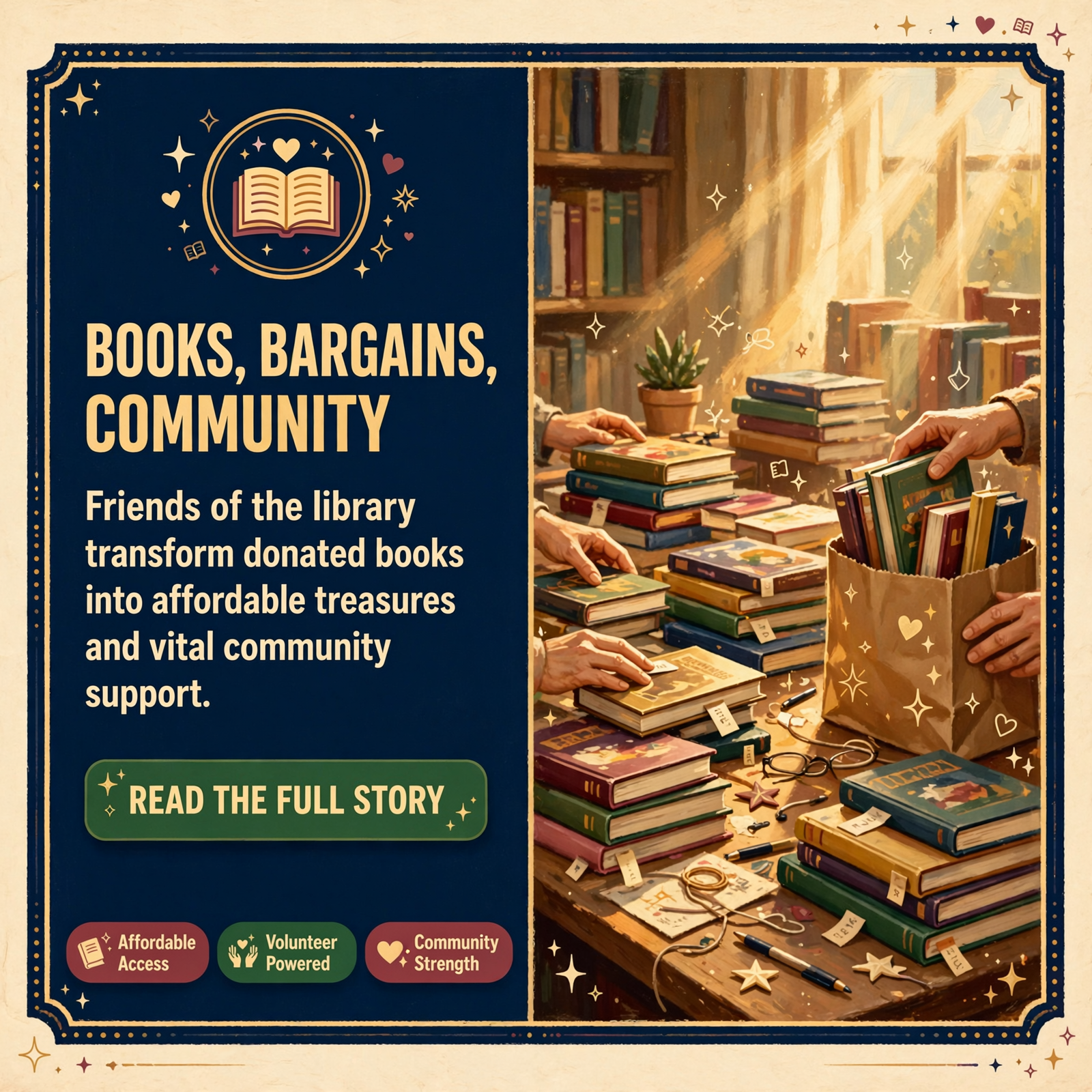Featured image for "📚 Friends of the Library Host Annual Book Sale & Silent Auction in Dunlap, October 21-24"