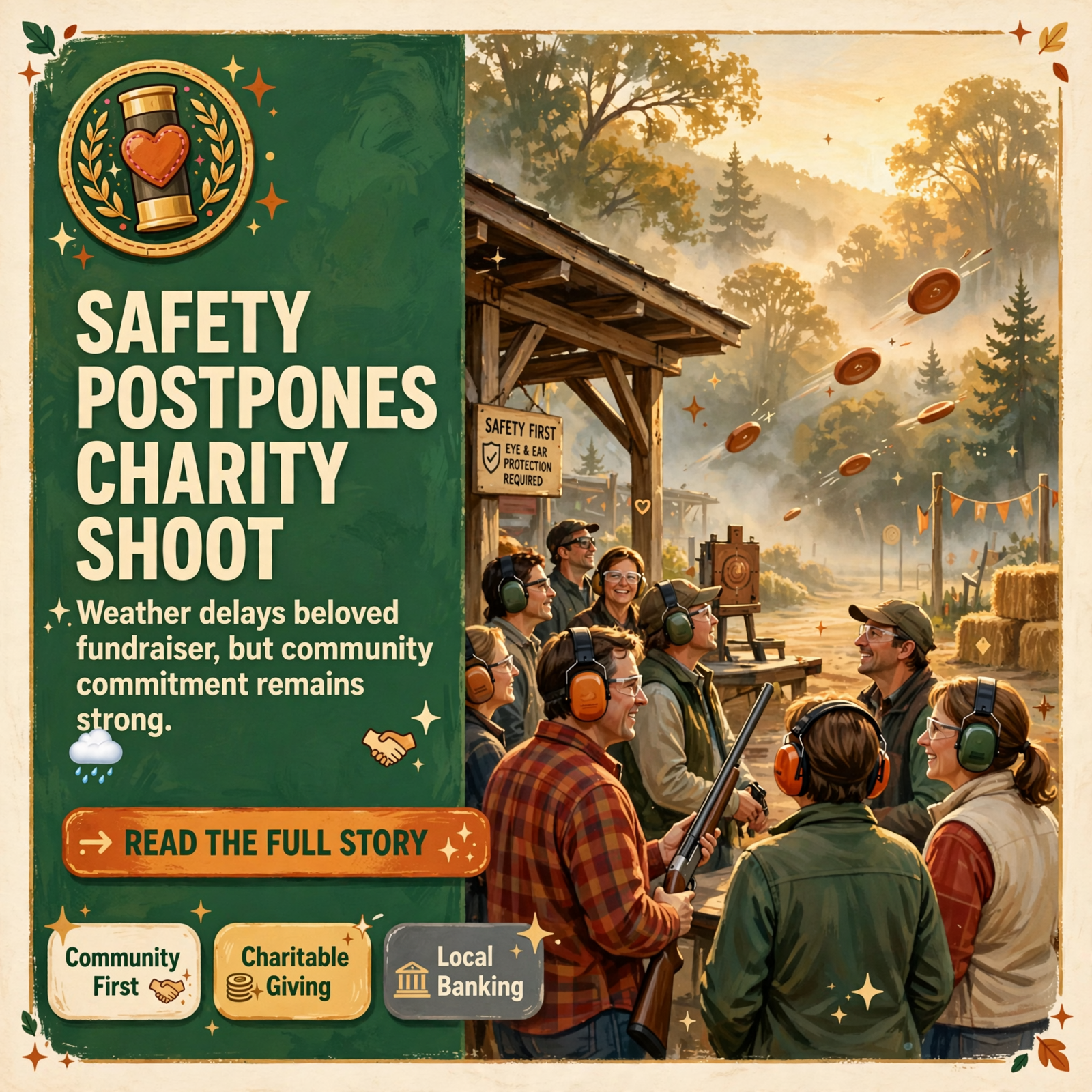 π― Clays for a Cause Sporting Clay Tournament Postponed in Scenic Spencer β Featured Image Featured image for "π― Clays for a Cause Sporting Clay Tournament Postponed in Scenic Spencer"