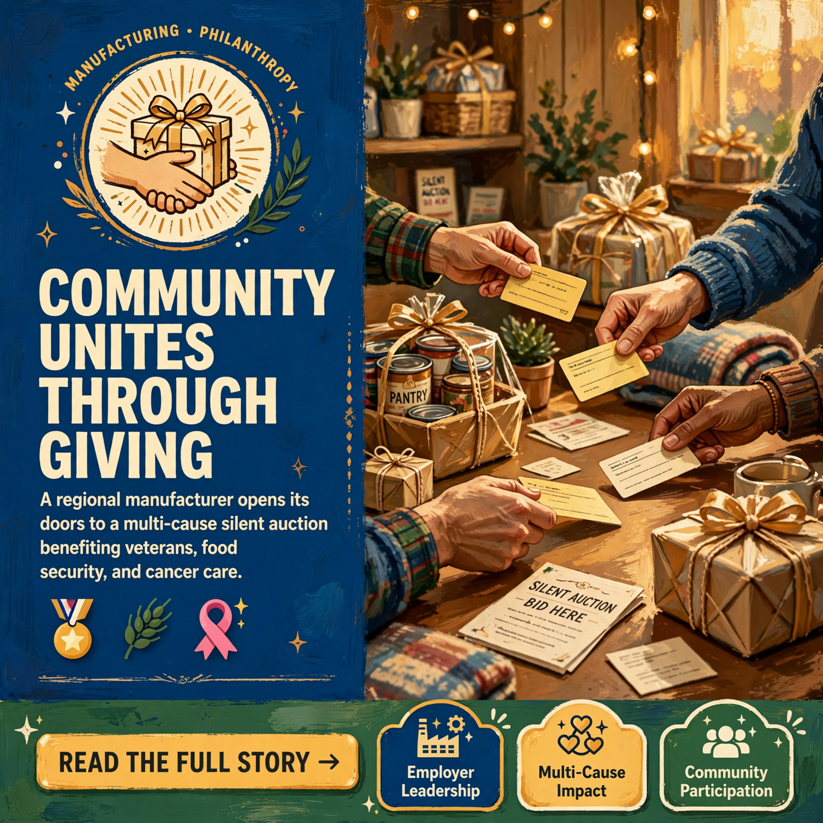 Featured image for "🤝 Virnig Manufacturing Hosts Charity Silent Auction to Support Three Communities"
