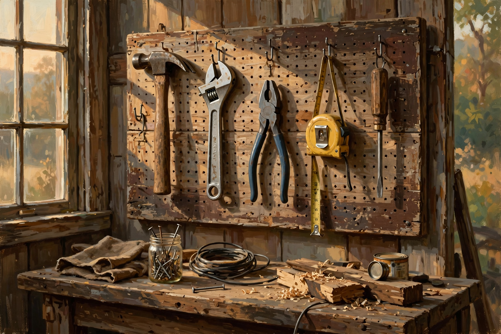 Illustration for πͺ Tools Are Like the Pegboard in Grandpa's Workshop