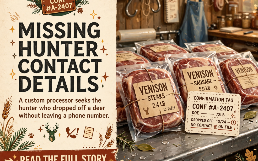 🦌 Missing Hunter Contact Information – Ross’s Custom Slaughter Seeks Deer Drop-Off Owner
