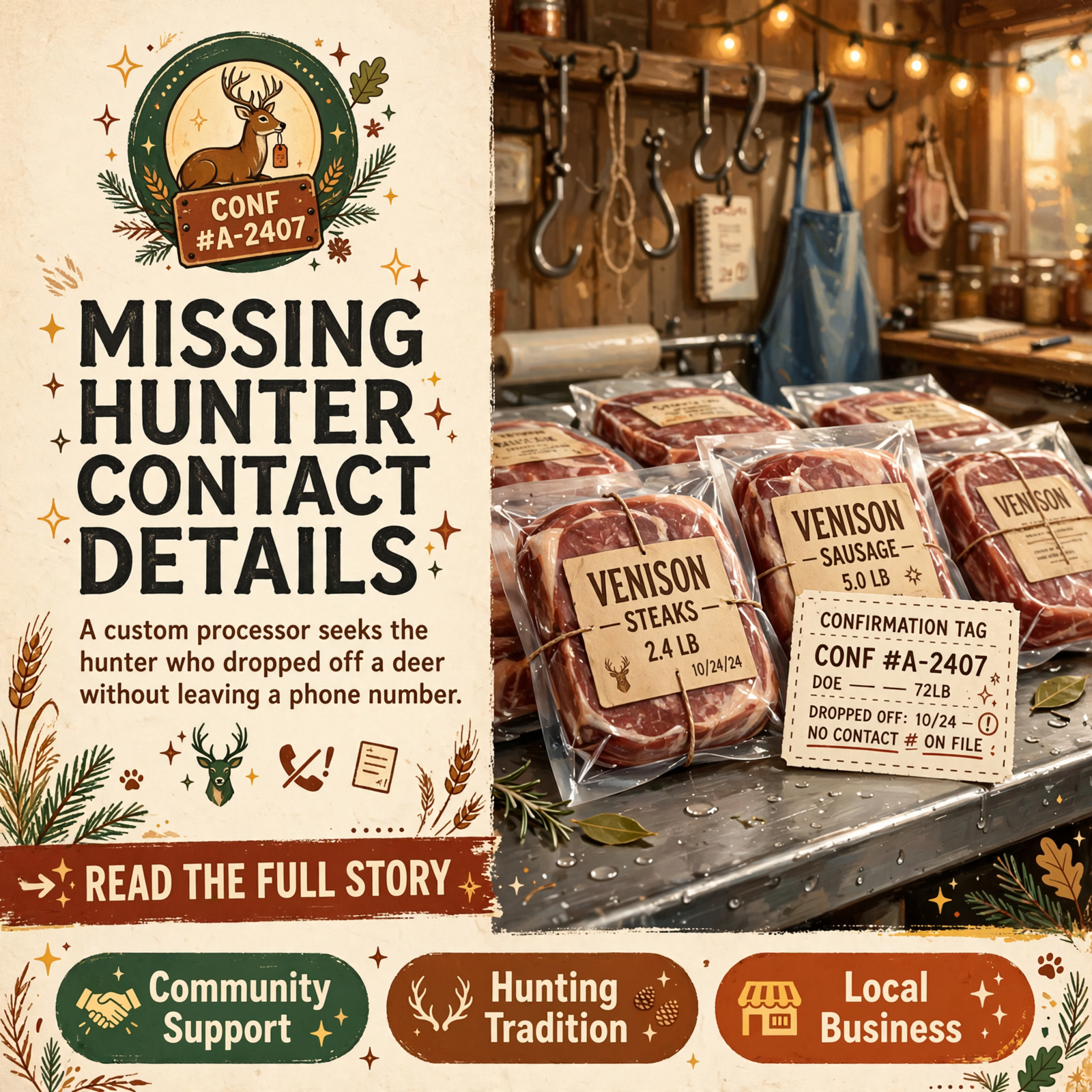 🦌 Missing Hunter Contact Information – Ross’s Custom Slaughter Seeks Deer Drop-Off Owner — Featured Image Featured image for "🦌 Missing Hunter Contact Information - Ross's Custom Slaughter Seeks Deer Drop-Off Owner"