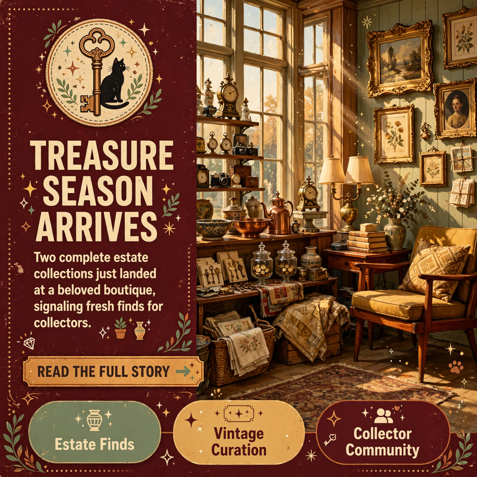 Featured image for "🎨 Boozy Cat Antique Boutique Welcomes Two New Estate Collections in Fort Oglethorpe"