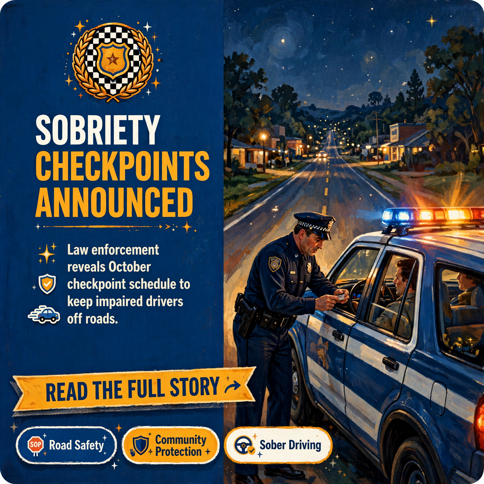Featured image for "🚔 Tennessee Highway Patrol Announces October Sobriety Checkpoint Schedule"