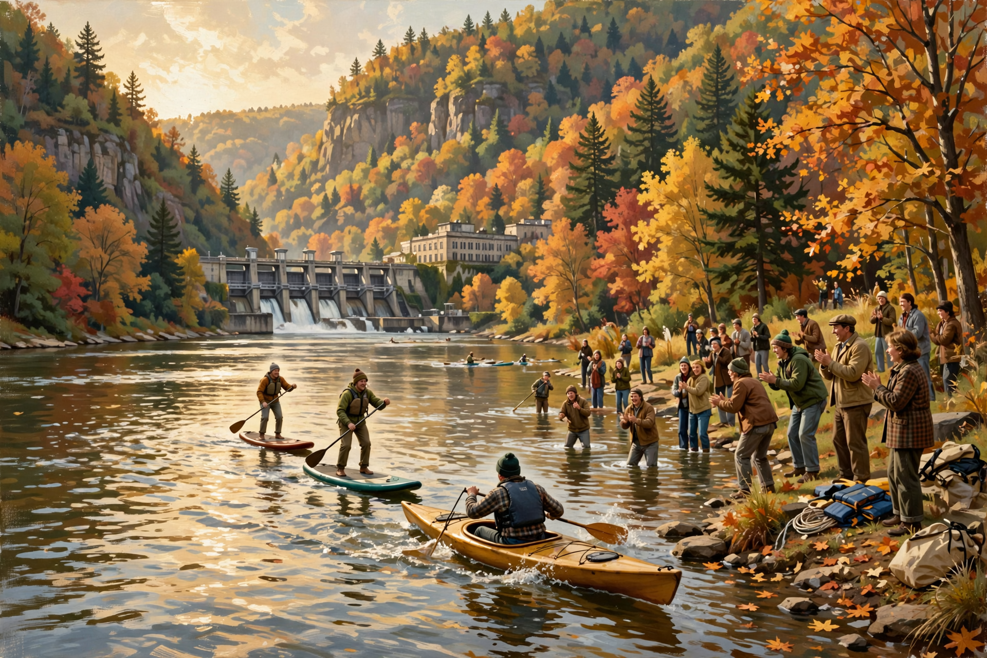 Illustration for 🛶 Cheer On 31-Mile Paddlers as They Finish Right Below Hales Bar Dam