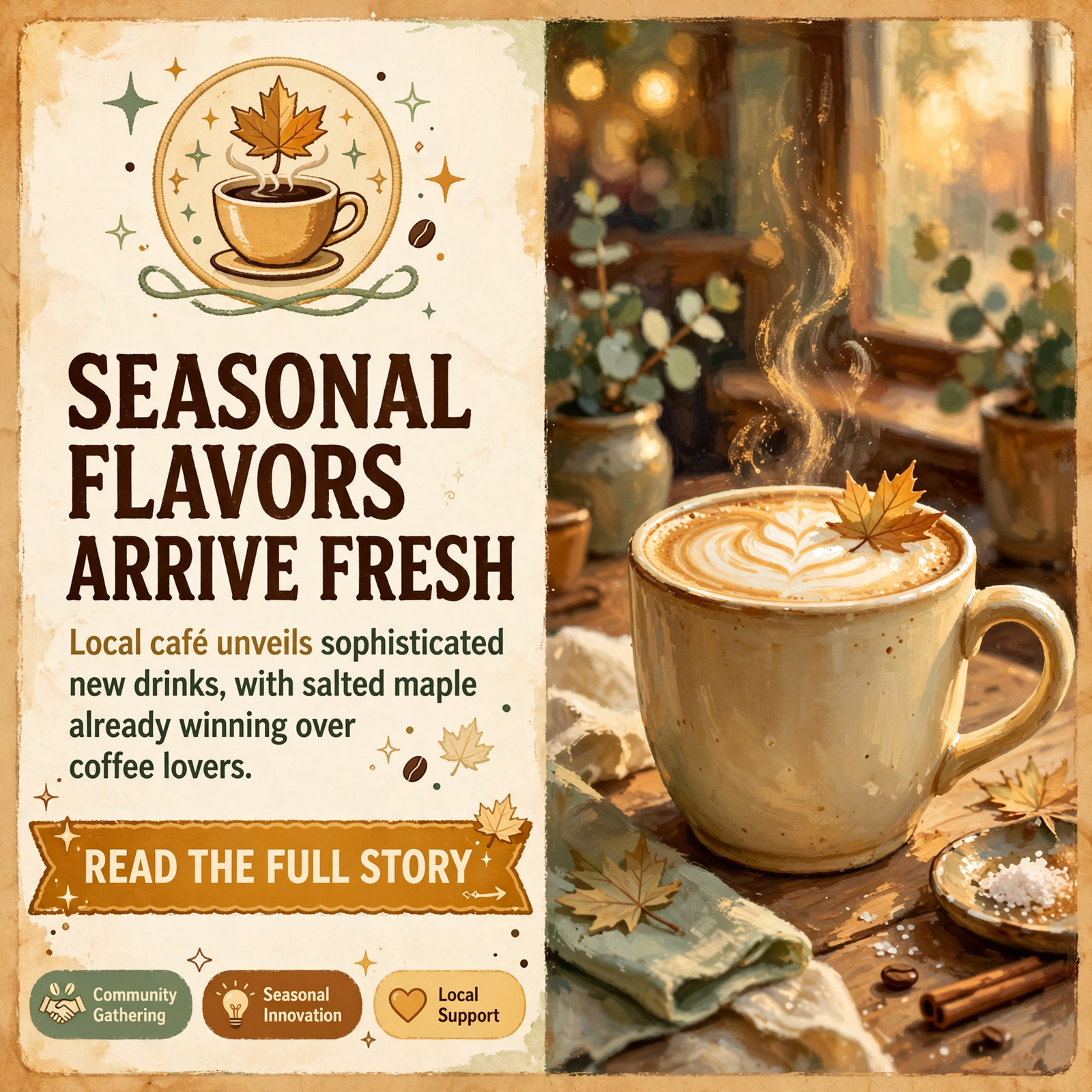 Featured image for "☕ New Seasonal Drinks Arrive at Sun Valley Coffee Shop - Salted Maple Flavor Draws Early Interest"