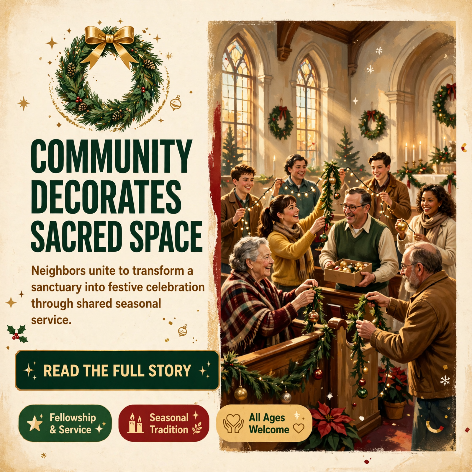 Featured image for "🎄 East Sparta Church of God Seeks Volunteers for Christmas Decorating Day"