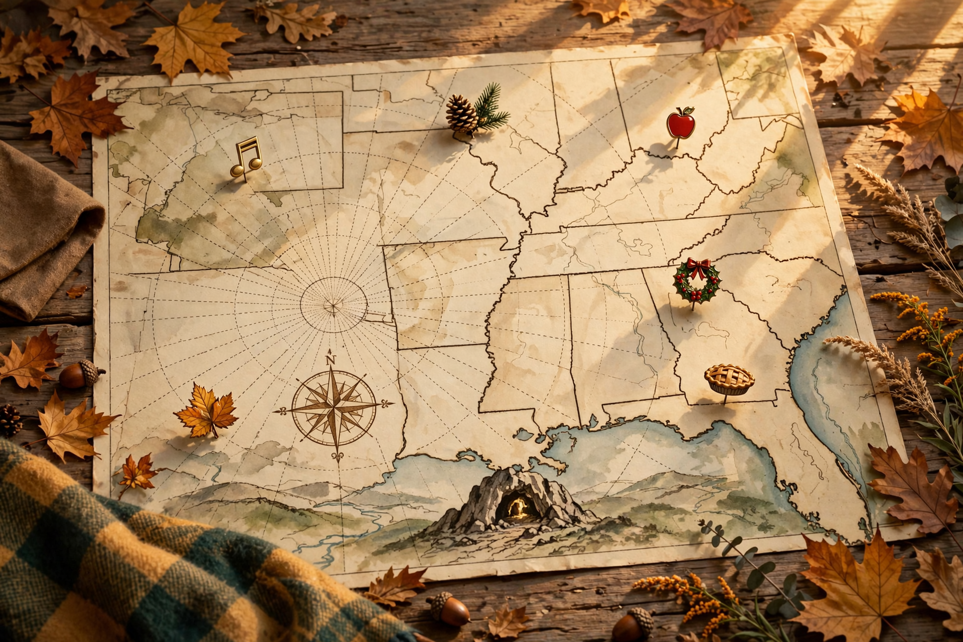Illustration for 🧭 Hundred-Mile Happenings: Bluegrass Takes Over Chattanooga, a Lantern-Lit Cave and 5 More Day Trips From Dunlap