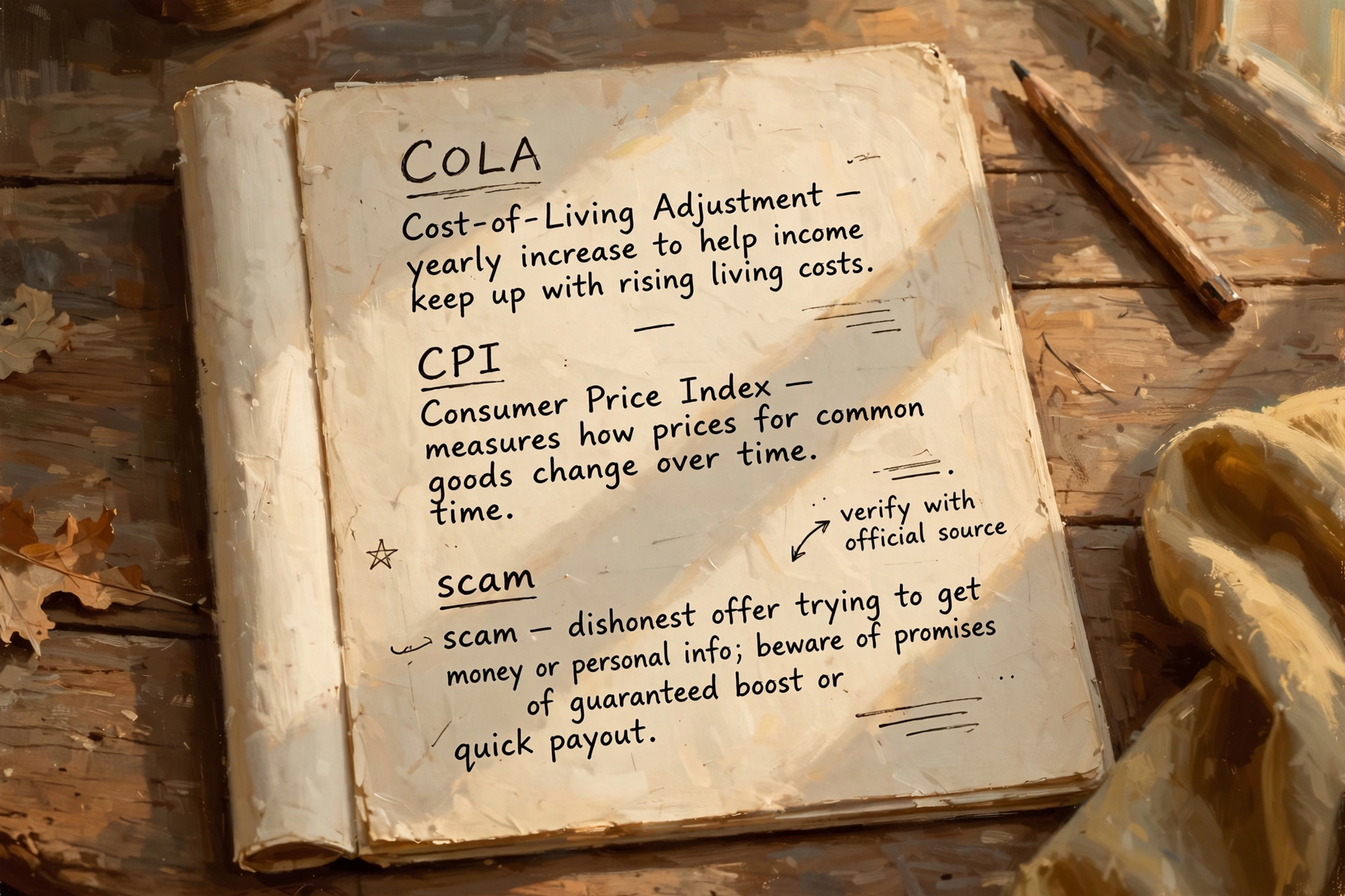 Illustration for 📚 Plain-English Money & Scam Glossary