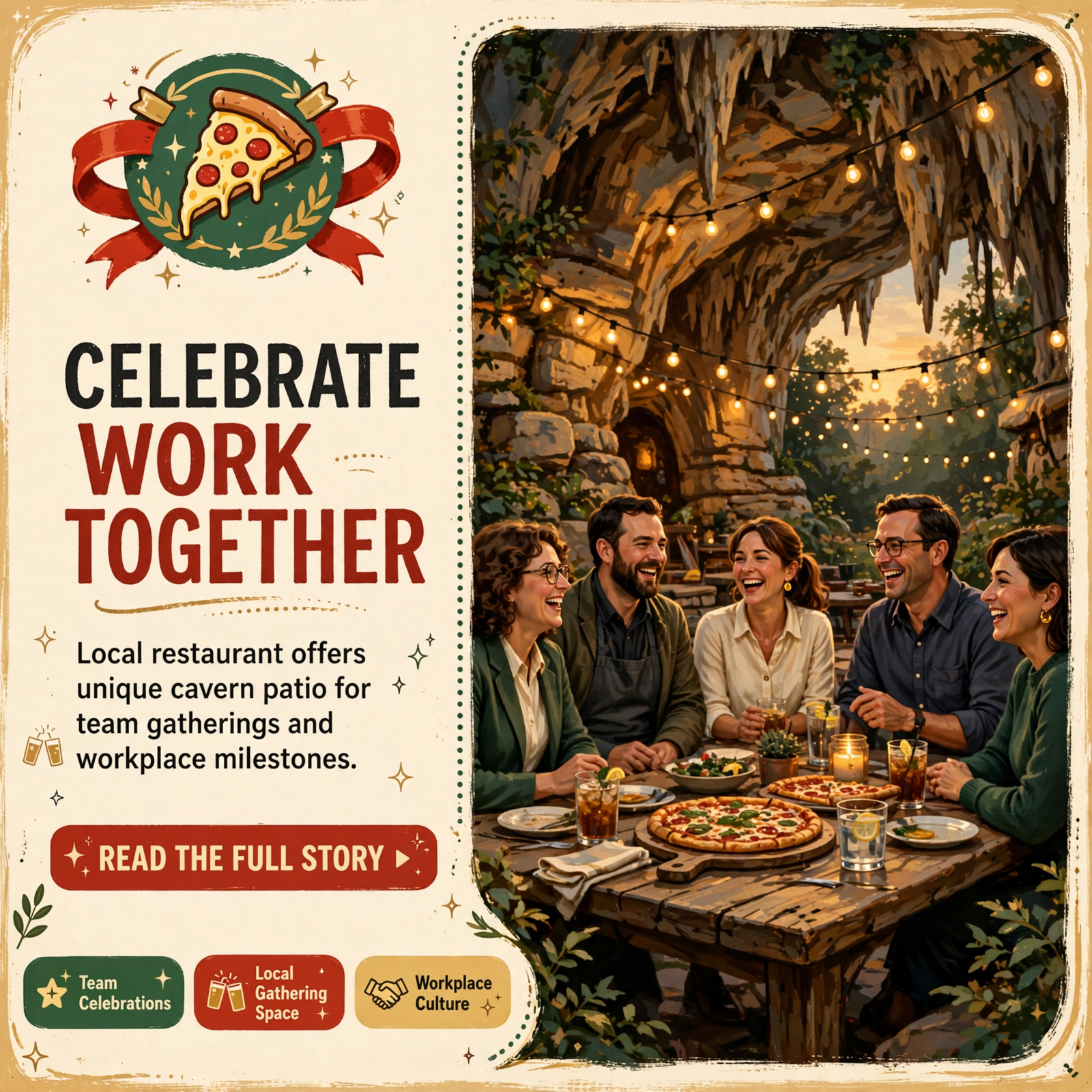 Featured image for "🍕 New York Pizza Department in Lakesite Offers Cavern Patio Venue for Office Celebrations"