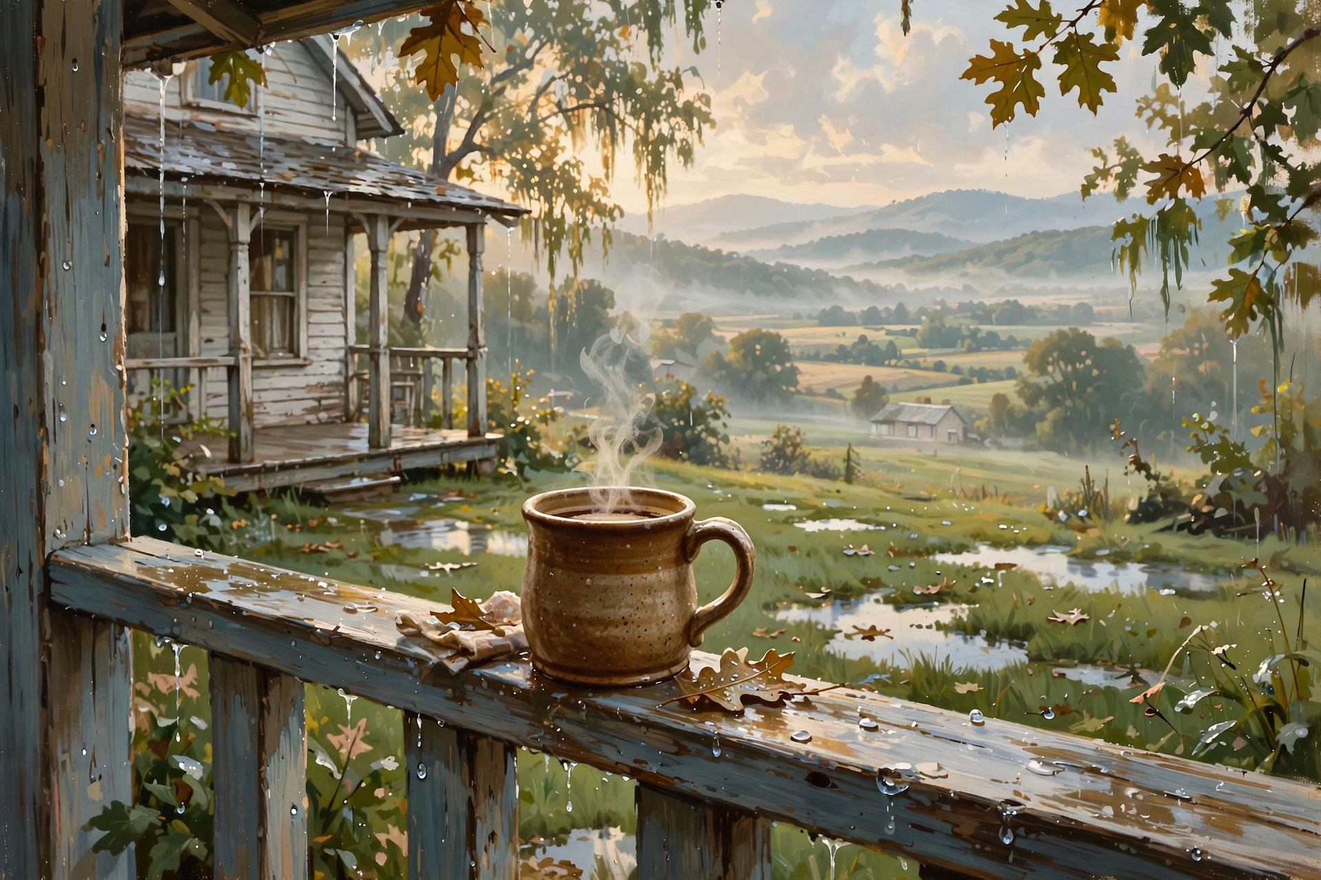 Illustration for ☕ Front Porch Morning: After Isaias — Calmer Sunday, Watch Wet Roads, Church Is Welcome