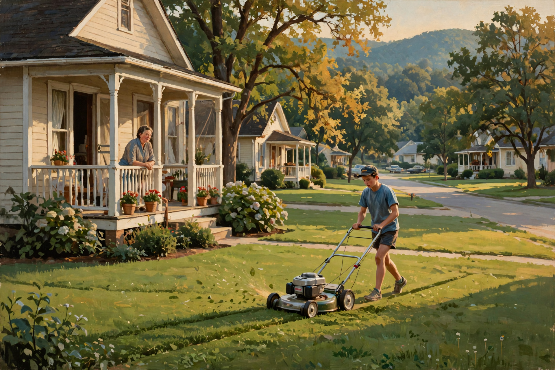 Illustration for A Lawn Route Was a Customer-Retention System