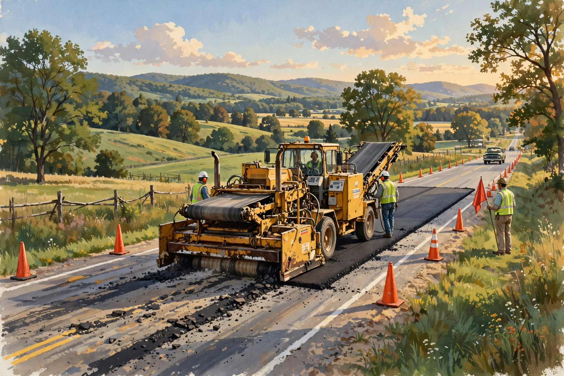 Illustration for 🛣️ Smoother Rides Ahead: Three Repaving Jobs in Sequatchie County