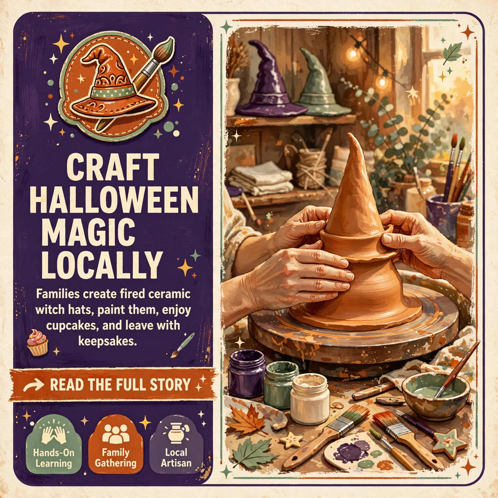 π Witch Hat Clay Class Comes to Smalltown Ceramics on Rankin Avenue – October 17th β Featured Image Featured image for "π Witch Hat Clay Class Comes to Smalltown Ceramics on Rankin Avenue - October 17th"