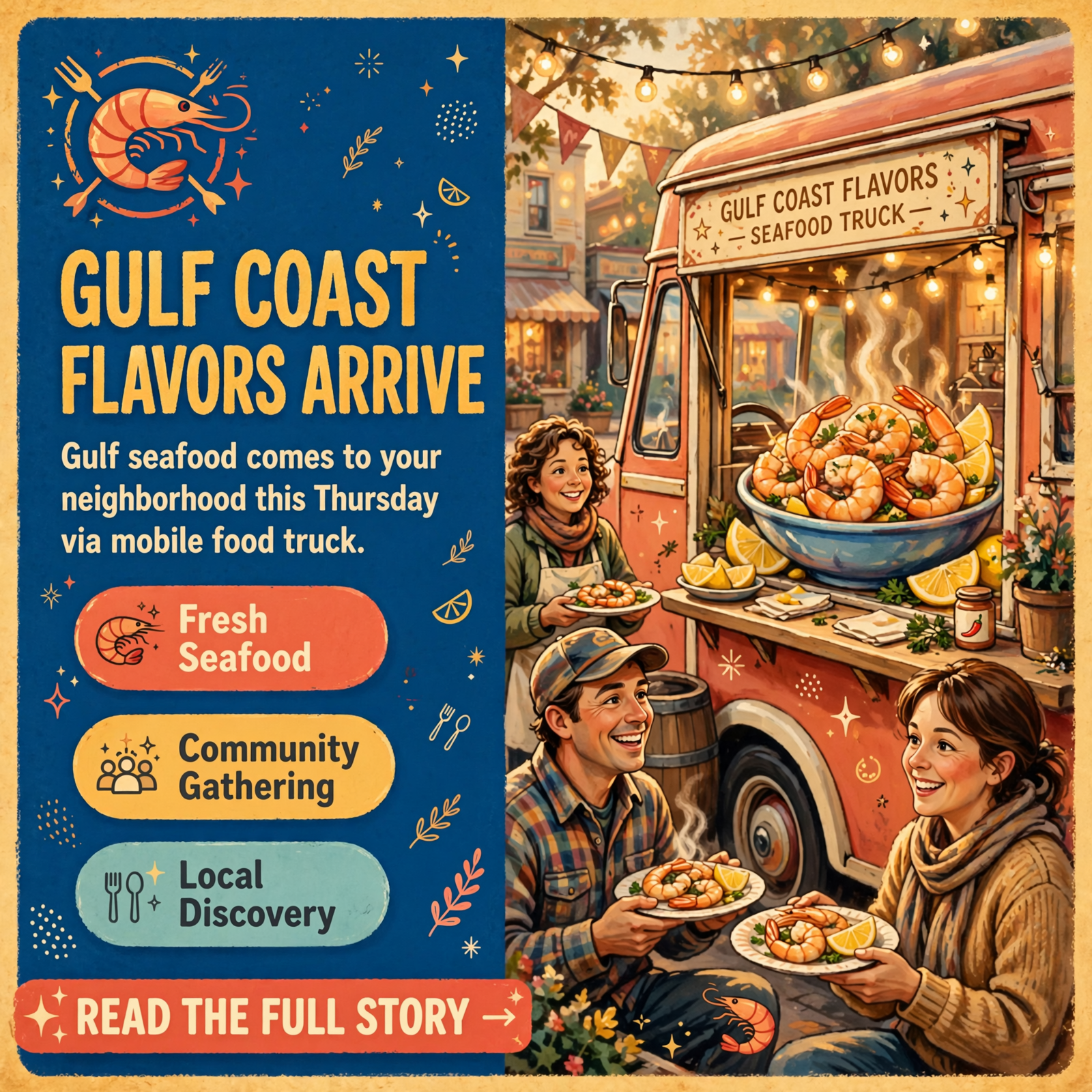 Featured image for "🦐 The Puckered Shrimp Brings New Orleans Seafood to Sparta This Thursday"