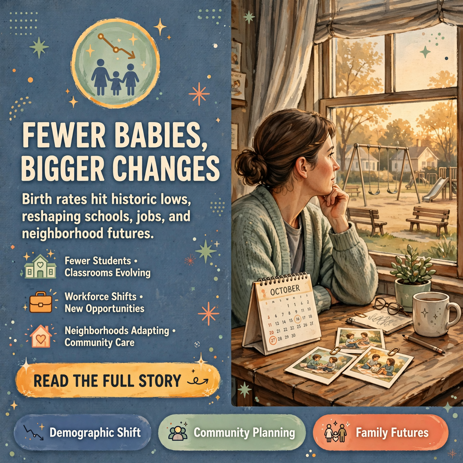 Featured image for "📊 U.S. Fertility Rates Hit Historic Low - What It Means for Communities"