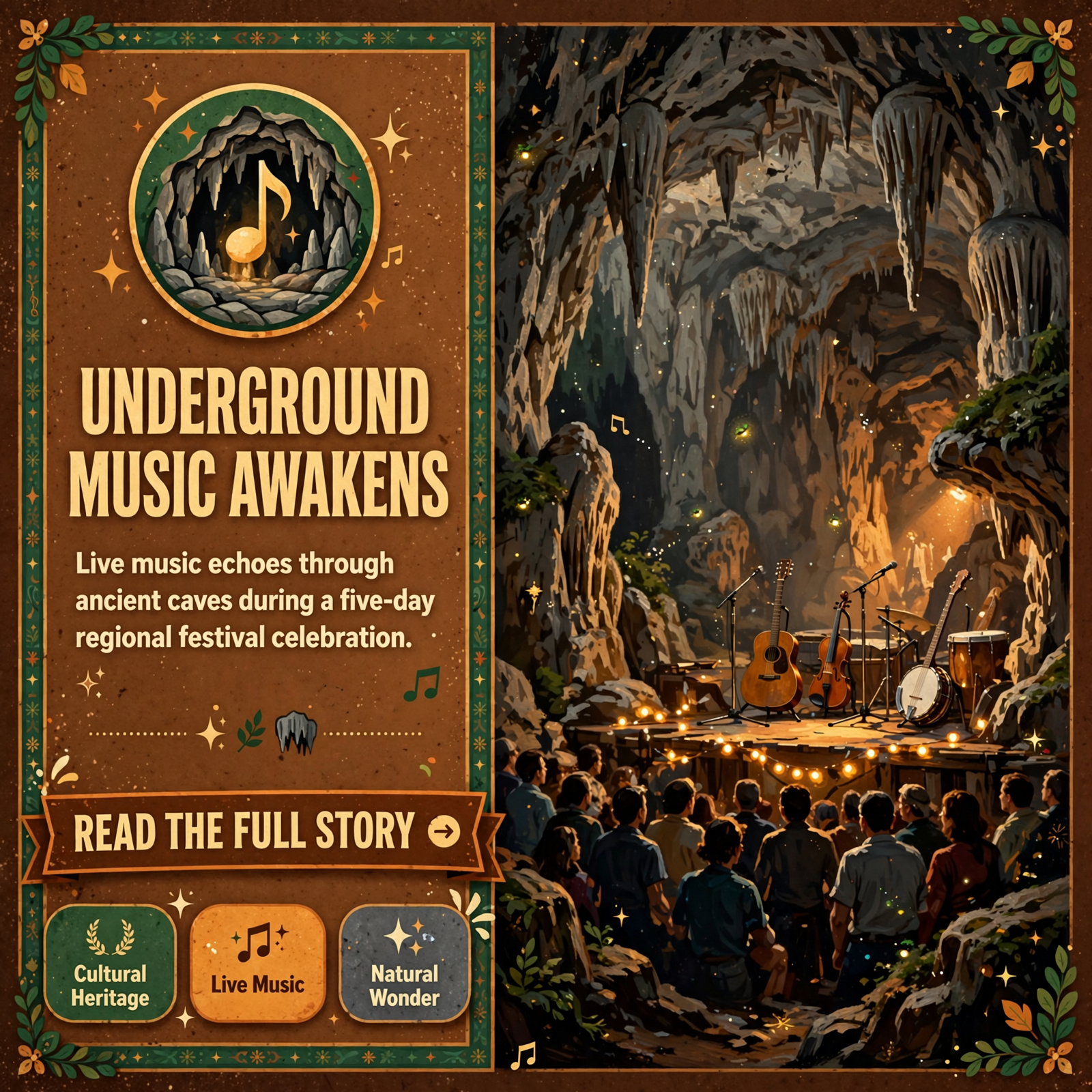 πΆ CaveFest Returns for 5th Annual Music Festival – Live Performances Underground and Above β Featured Image Featured image for "πΆ CaveFest Returns for 5th Annual Music Festival - Live Performances Underground and Above"
