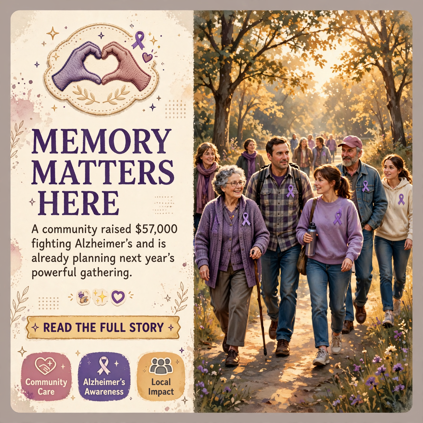 Featured image for "💜 Sequatchie Valley Walk for Alzheimer's Raises $57,000 in 2026, Sets Sights on 2027"