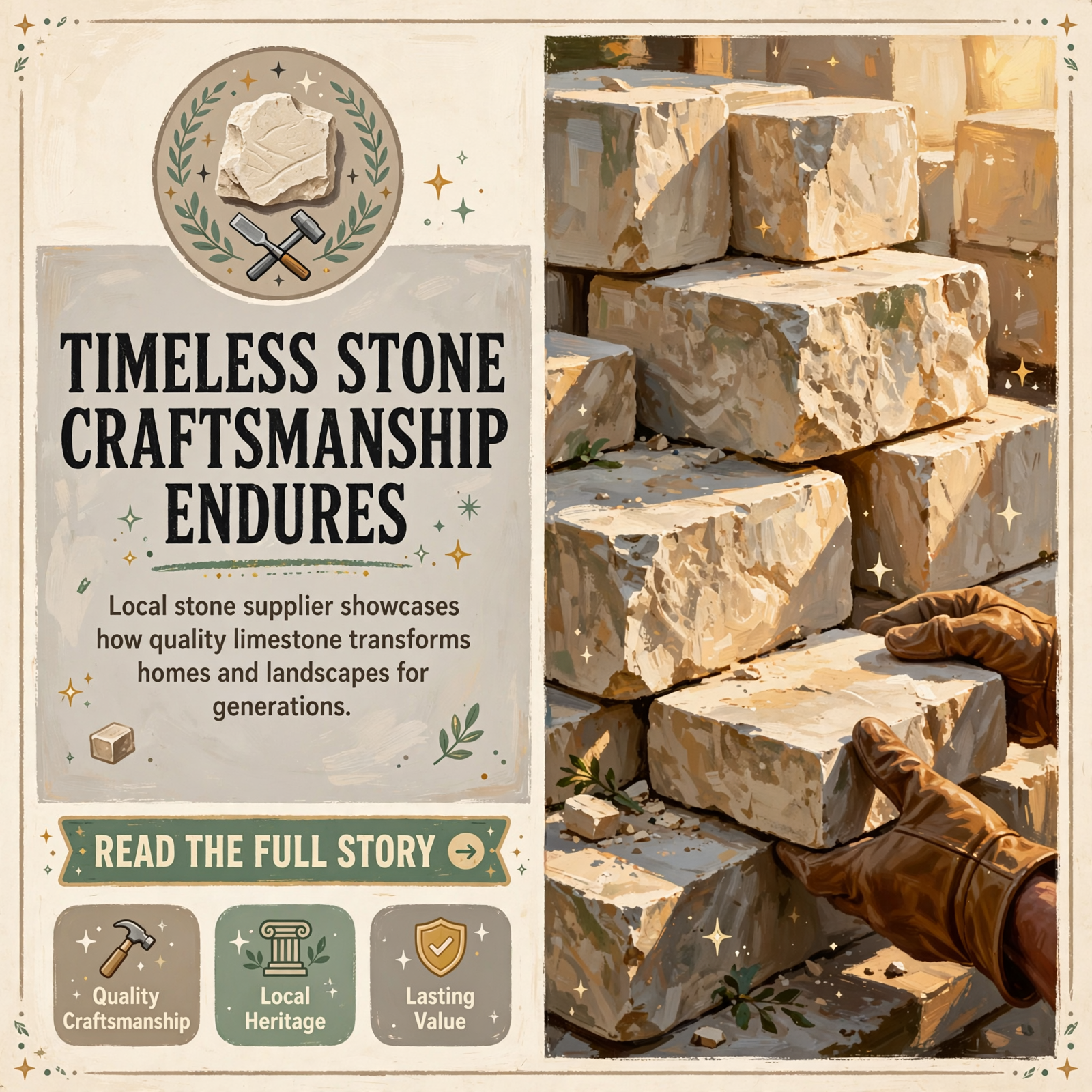 Featured image for "🪨 Cut Limestone Project Showcases Timeless Stone Craftsmanship"