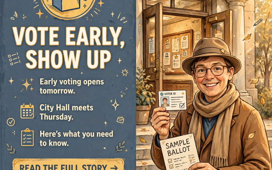🏛️ Early Voting Opens Tomorrow, City Hall Thursday, Board Met Last Night