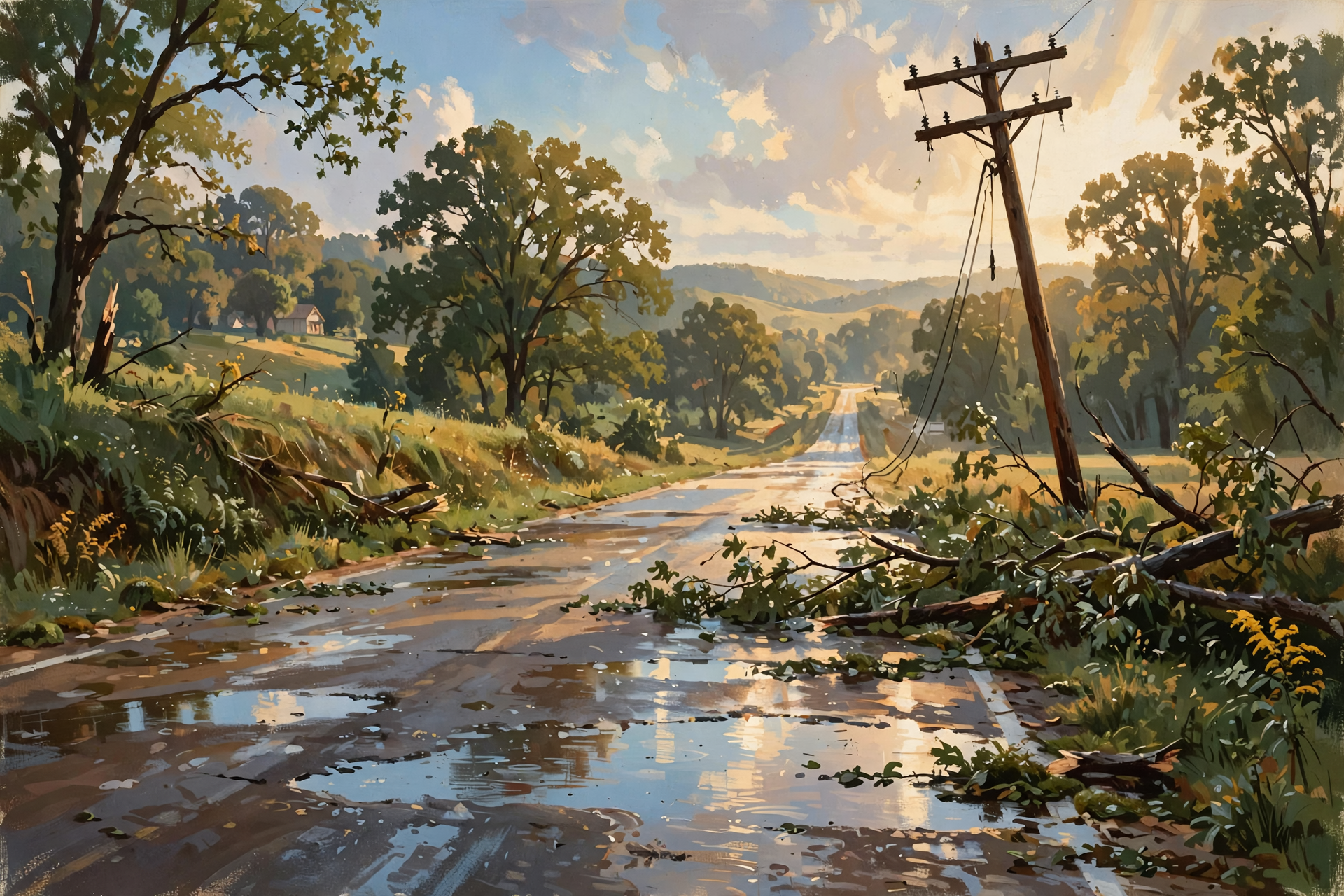 Illustration for 🚗 After-Storm Roads: Slow Down, Turn Around, Check on a Neighbor