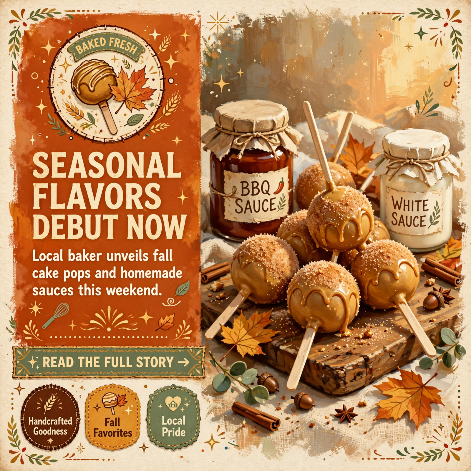 π° Cake Pops By Chelsey Launches Fall Flavors & New Sauces in Dunlap – October 17-18 β Featured Image Featured image for "π° Cake Pops By Chelsey Launches Fall Flavors & New Sauces in Dunlap - October 17-18"