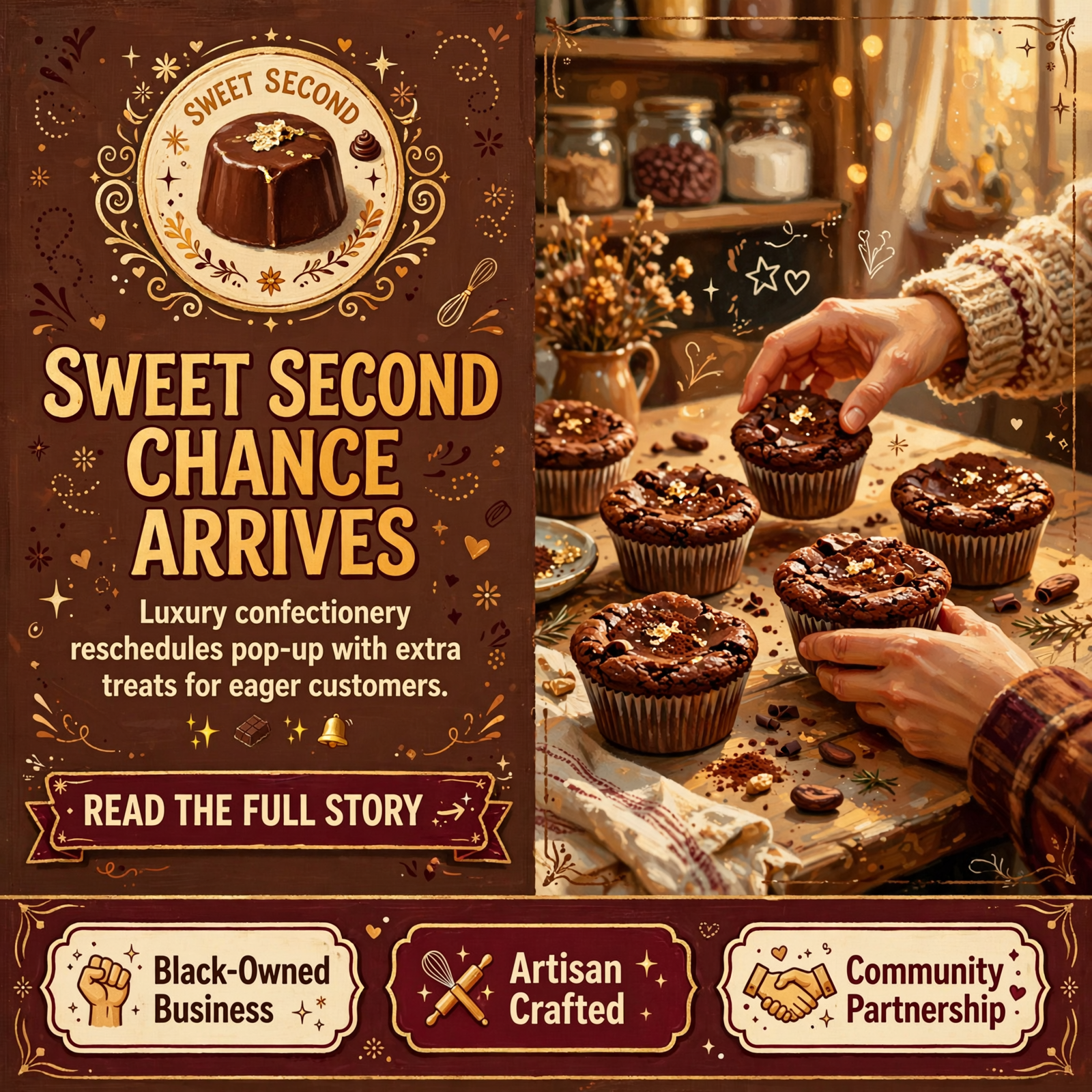 Featured image for "🍫 Sugar Lillie Sweet Treats Reschedules Pop-Up at Hixson Grocery - Extra Brownie Cups Coming Tomorrow"