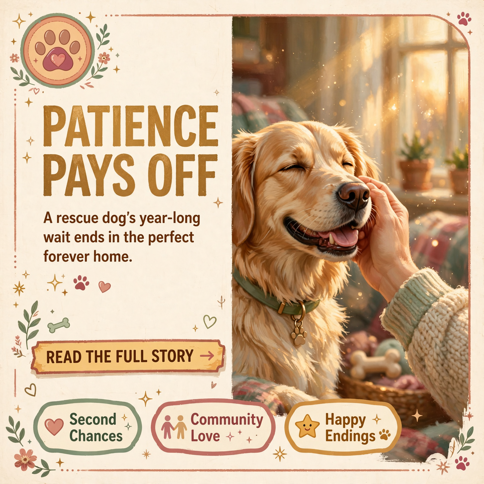 Featured image for "🐾 Dog Named Penny Finds Forever Home After Nearly a Year of Waiting"