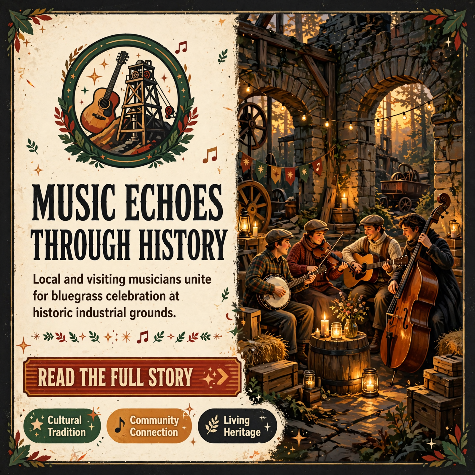 Featured image for "🎸 Bluegrass Jam Session Brings Musicians Together at Historic Coke Oven Ruins in Dunlap"