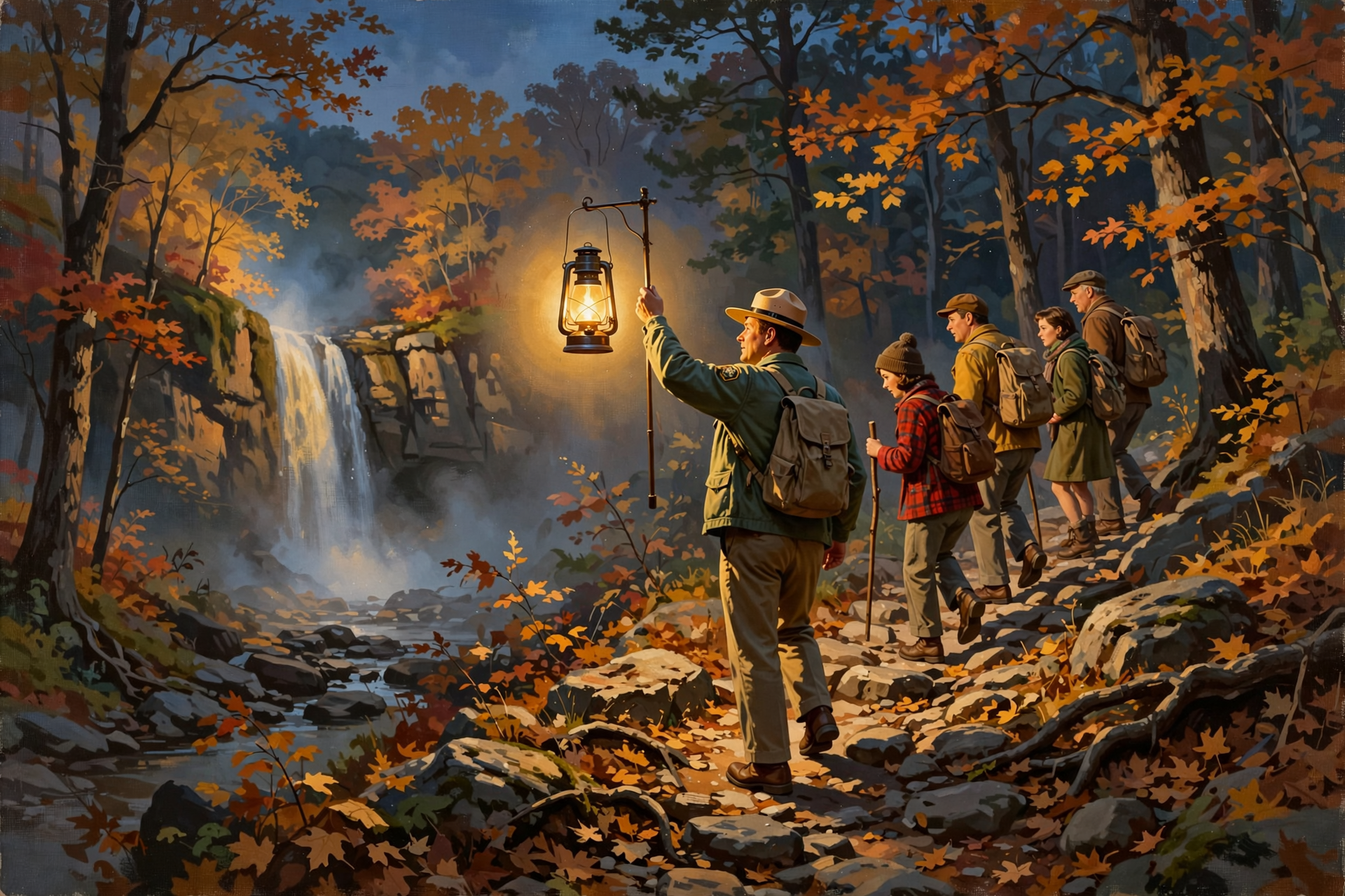 Illustration for 🏮 Fri., Oct. 16: Lantern Hike at Fall Creek Falls ($10)