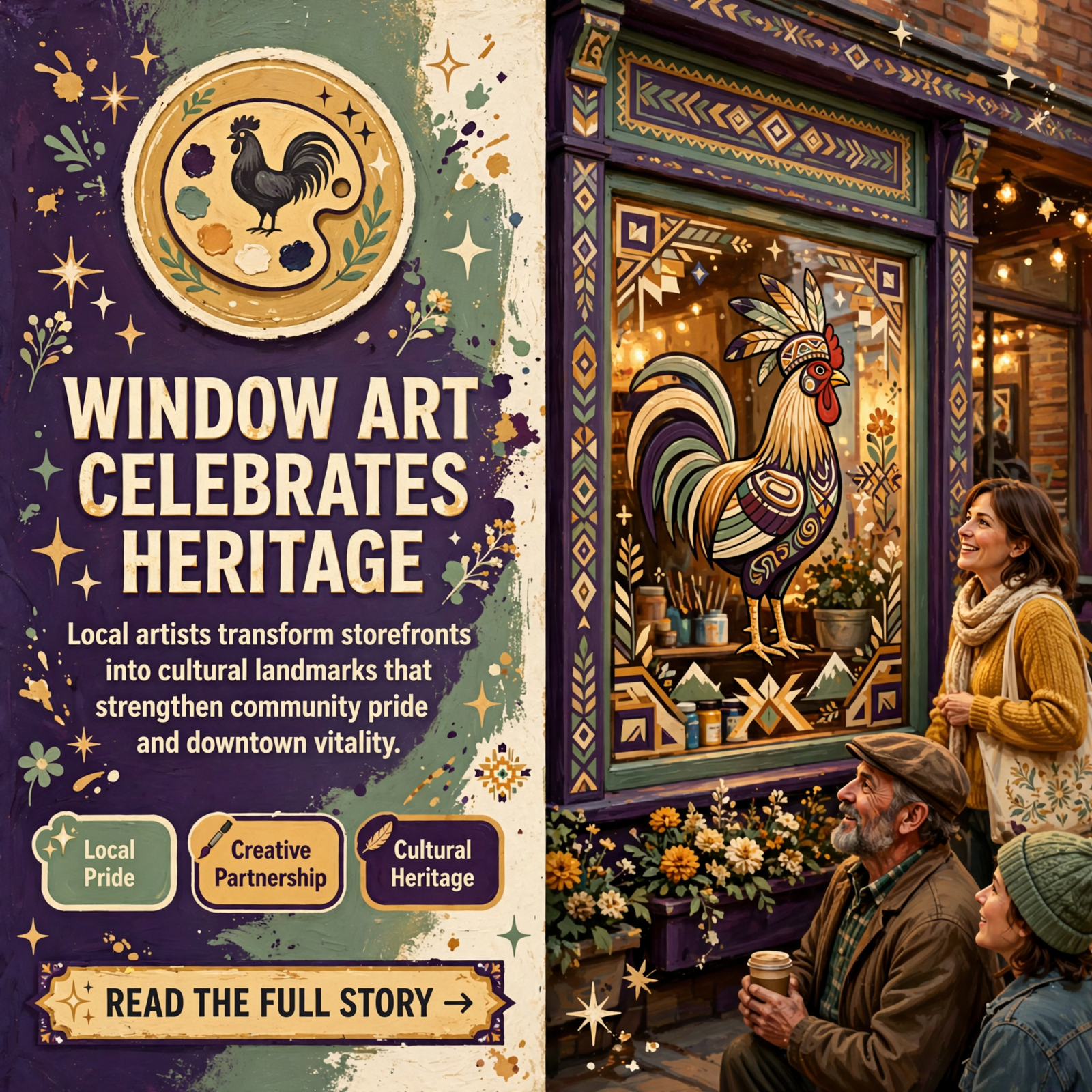 Featured image for "🎨 Window Artist Brings Sequatchie Pride to Downtown Dunlap Storefront"
