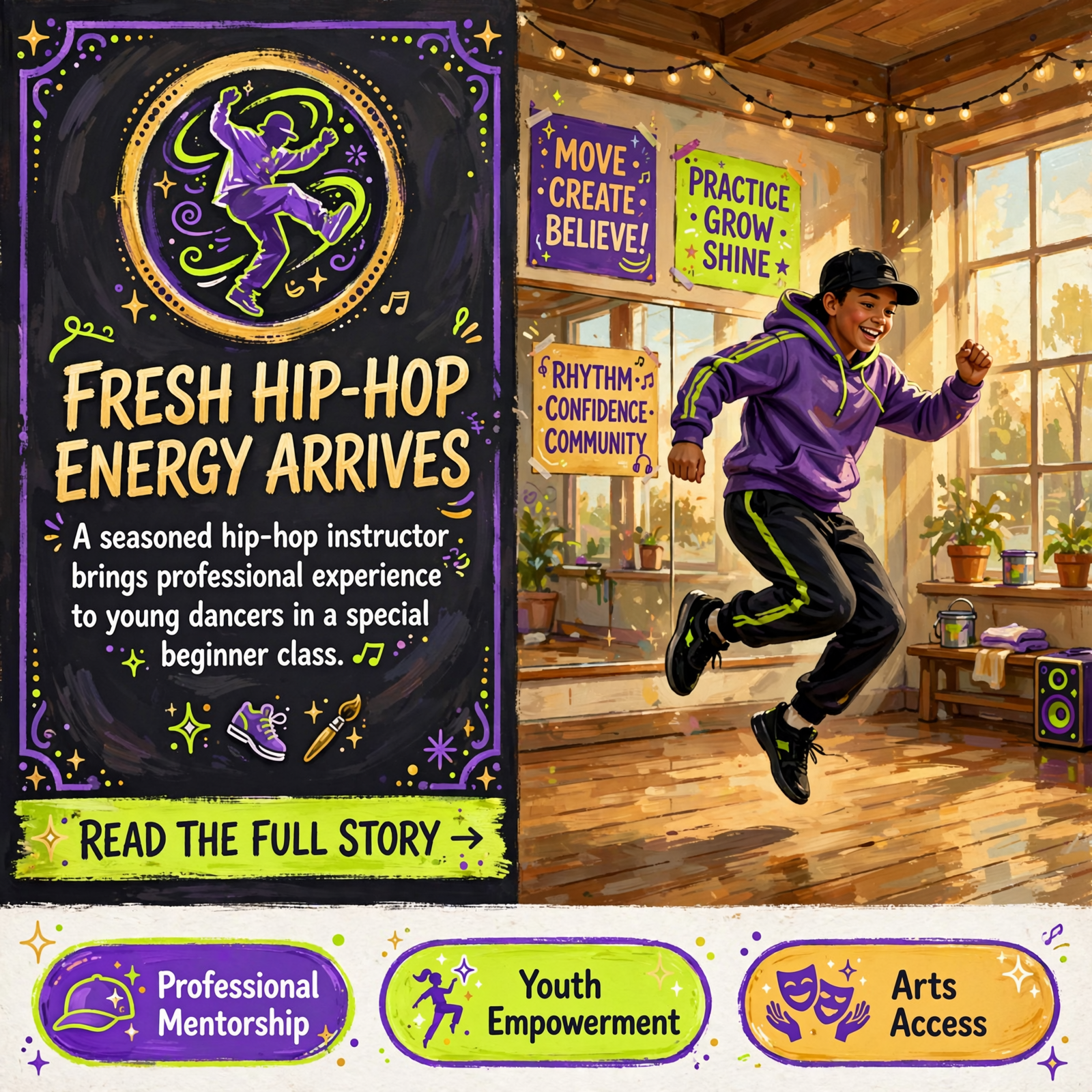 Featured image for "🎤 Guest Hip-Hop Instructor Ryan Brings Chattanooga Dance Experience to Dunlap Studio"