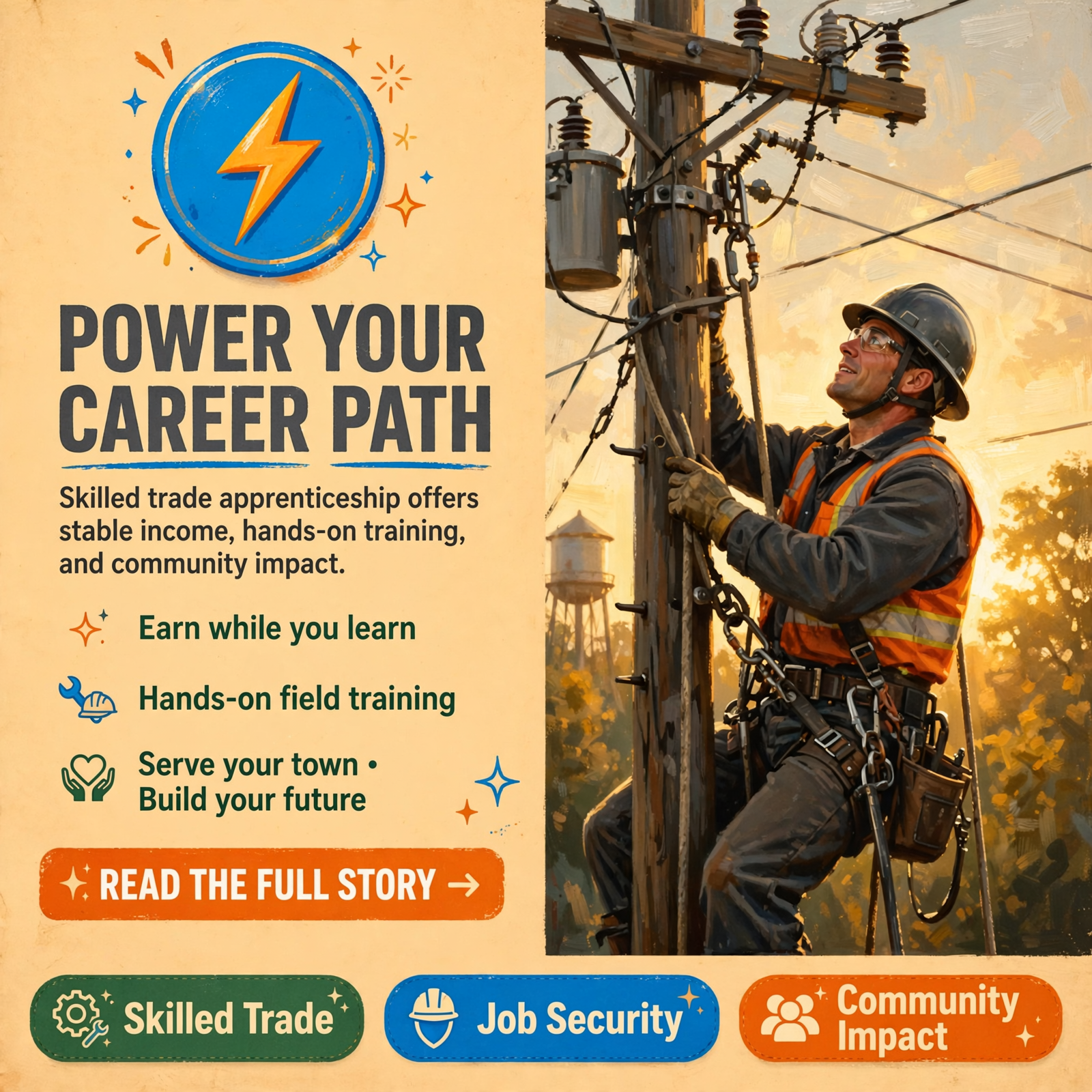 Featured image for "🔌 City of Sparta Hiring Apprentice Lineman - Apply Now"