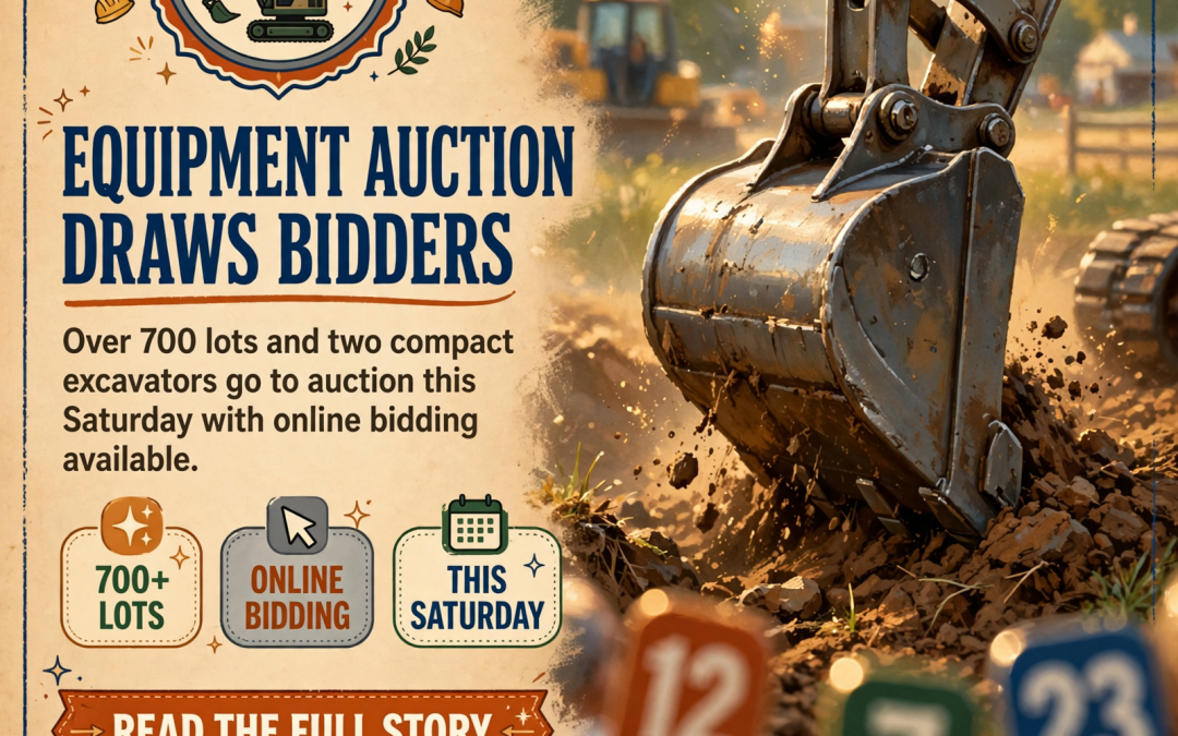 🏗️ Compact Excavator Auction Comes to Pikeville This Saturday – Over 700 Lots Available