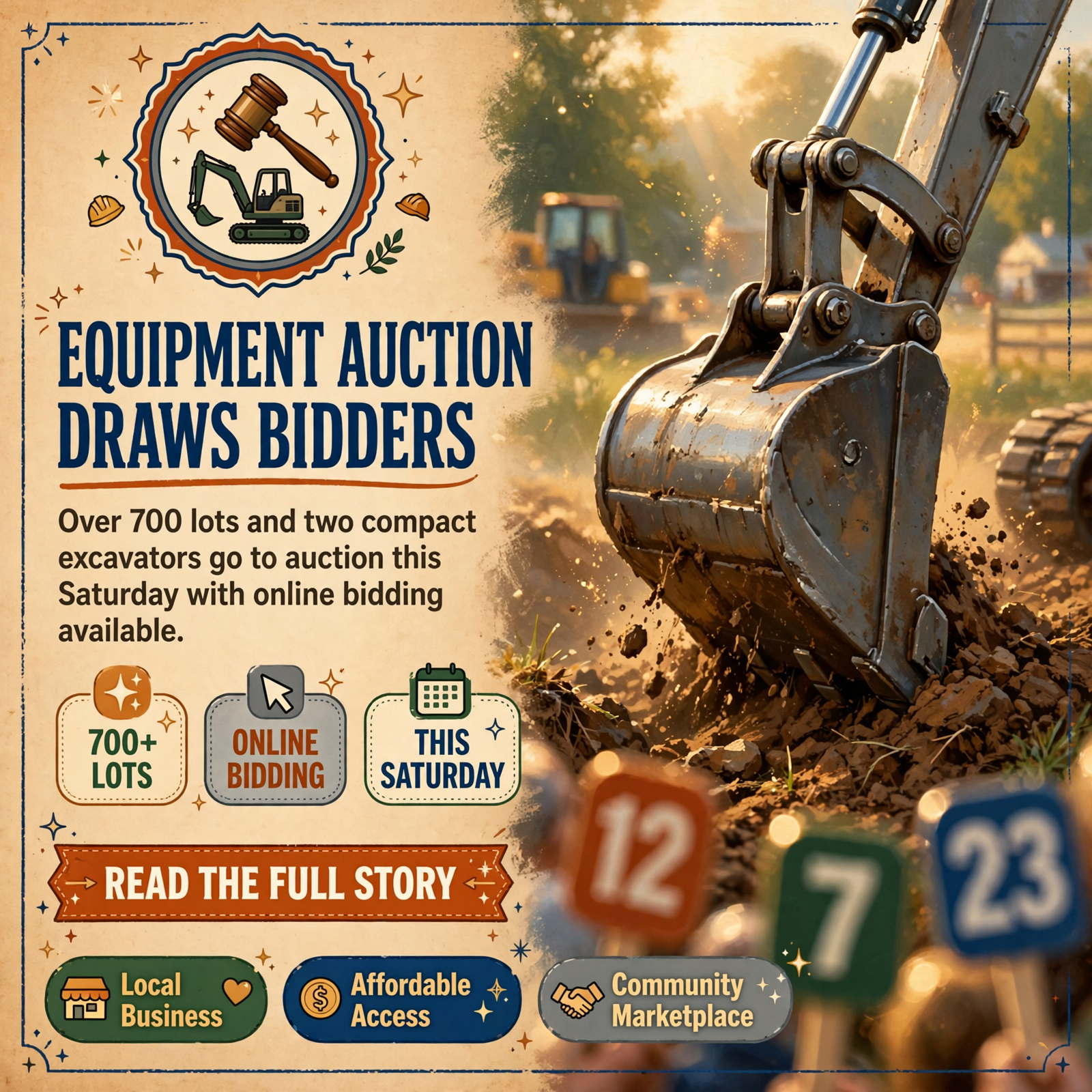 Featured image for "🏗️ Compact Excavator Auction Comes to Pikeville This Saturday - Over 700 Lots Available"