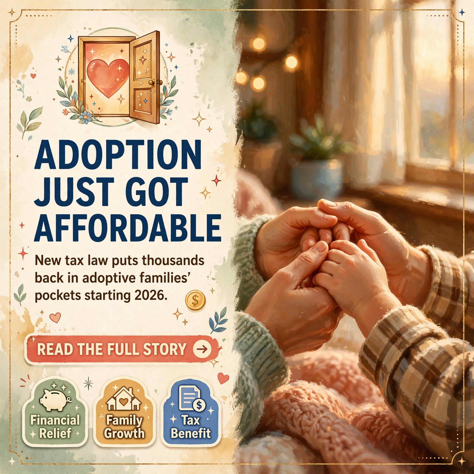 Featured image for "🏡 Adoption Tax Credit Gets Major Boost for 2026 - Up to $5,120 Now Refundable"