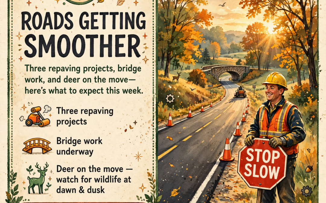 🚧 Fresh Blacktop, Tunnel Cleanings and Deer on the Move: Your Roads & Commute Report