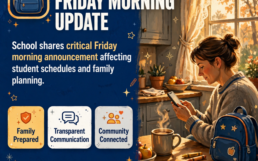 🎒 Sequatchie County Middle School Shares Important Friday Morning Update