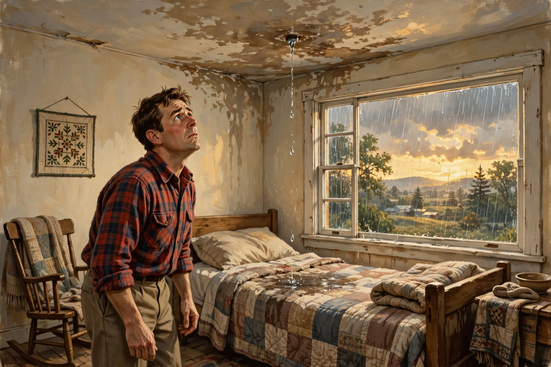 Illustration for The Roofer Sells a Roof. The Customer Wants the Rain to Stay Outside.