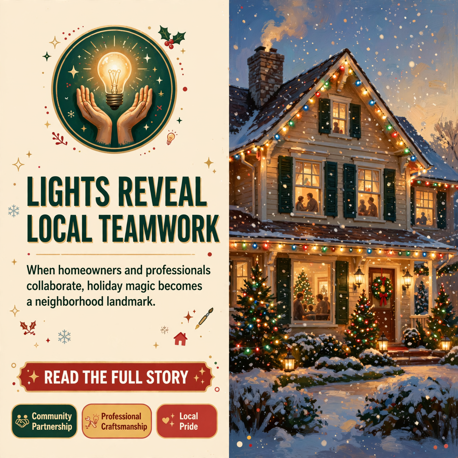 Featured image for "🎄 Local Christmas Light Collaboration Showcases Community Teamwork and Creative Vision"