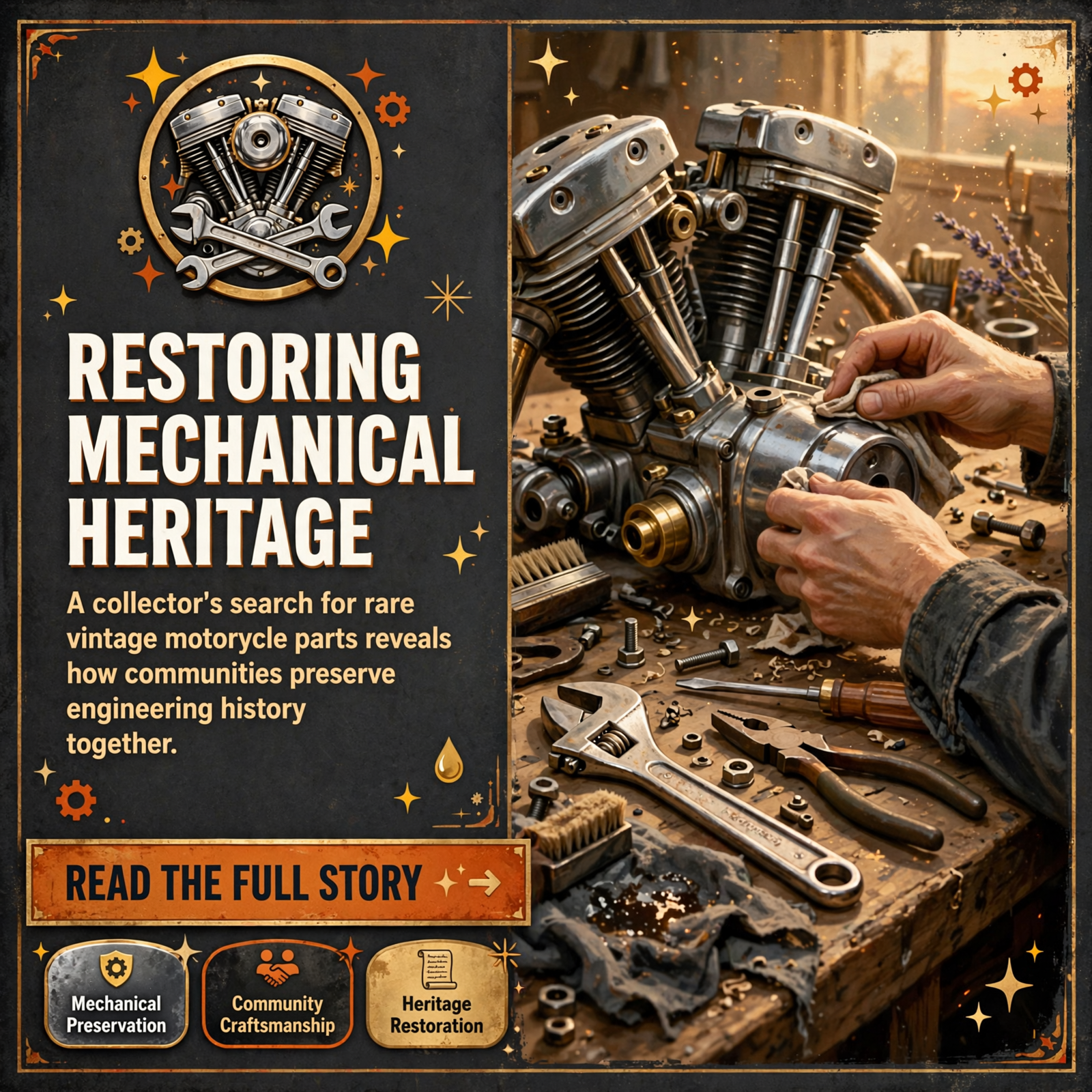 Featured image for "🏍️ Local Collector Seeks Vintage Harley, Indian, and British Motorcycle Parts"