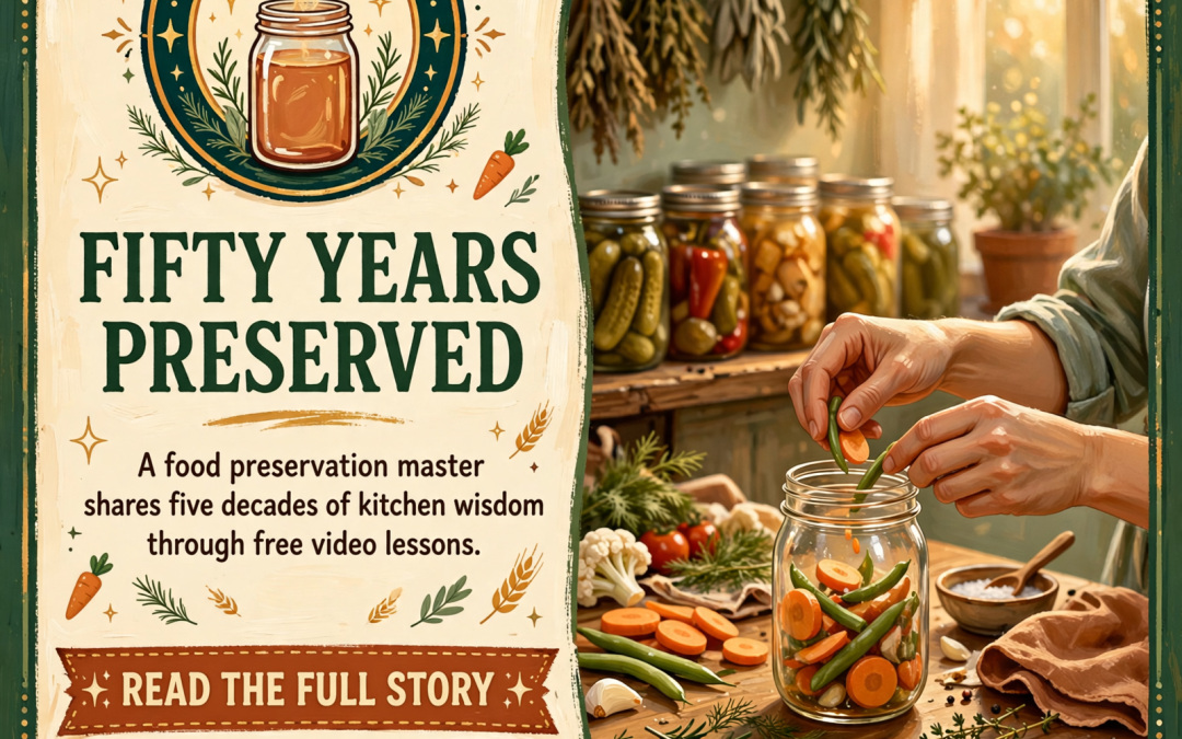 🎓 Local Food Preservation Expert Launches YouTube Channel to Share 50 Years of Tennessee Cooking Knowledge
