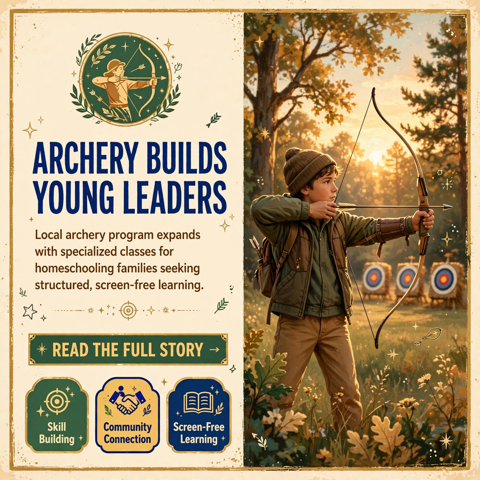 🏹 Evolution Archery Launches Homeschool Archery Classes in Soddy-Daisy – Building Patience and Discipline Beyond the… Featured image for "🏹 Evolution Archery Launches Homeschool Archery Classes in Soddy-Daisy - Building Patience and Discipline Beyond the Screen"