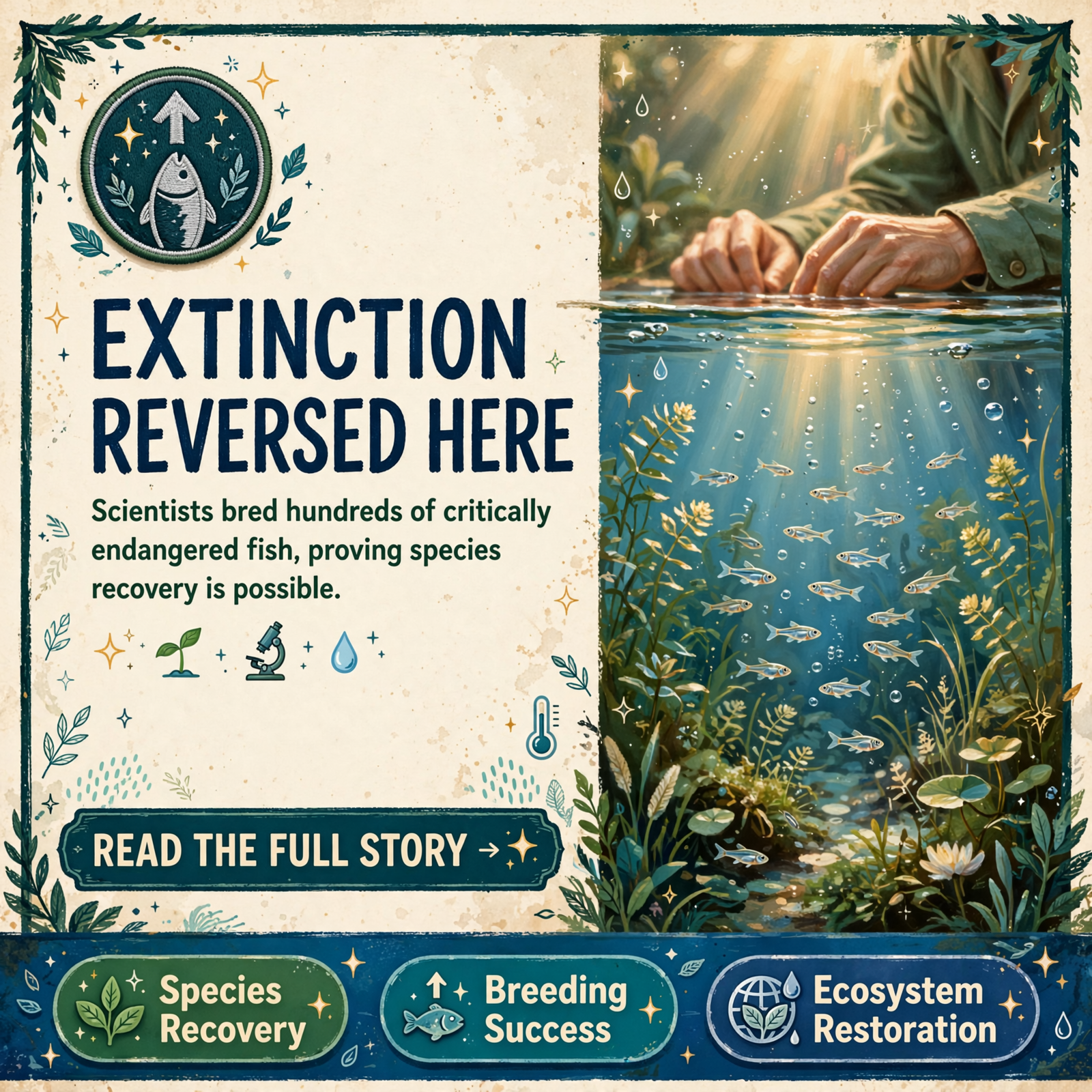 Featured image for "🐟 Tennessee Aquarium Scientists Successfully Breed Hundreds of Endangered Laurel Dace"