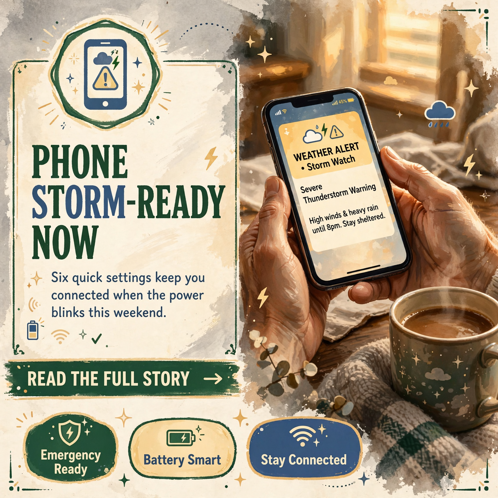 Featured image for "📱 Get Your Phone Storm-Ready Before the Weekend Rain"